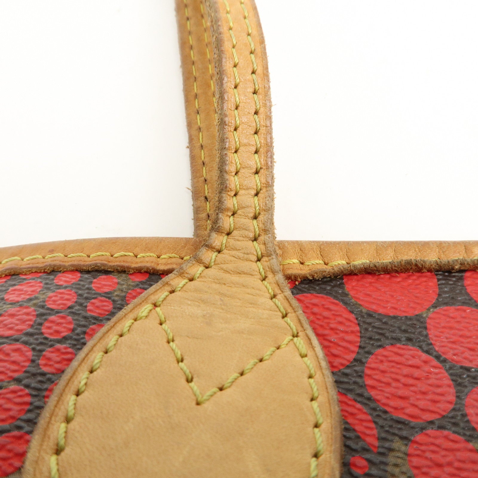 Louis Vuitton Rouge Pumpkin Dots Yayoi Kusama Neverfull MM M40686 Used