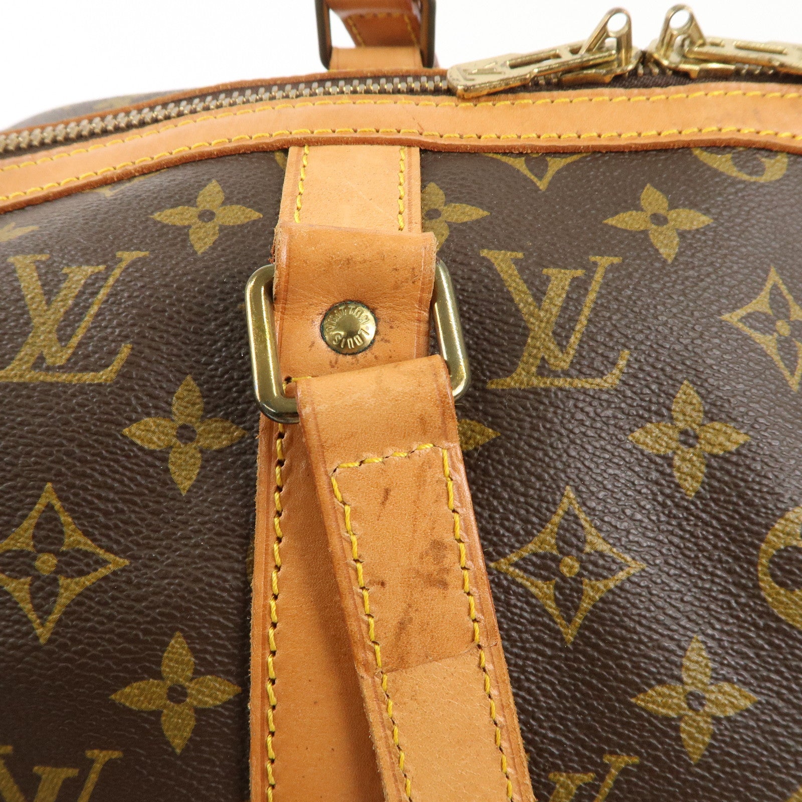 Louis Vuitton Monogram Sac Souple 45 Boston Bag Brown M41624