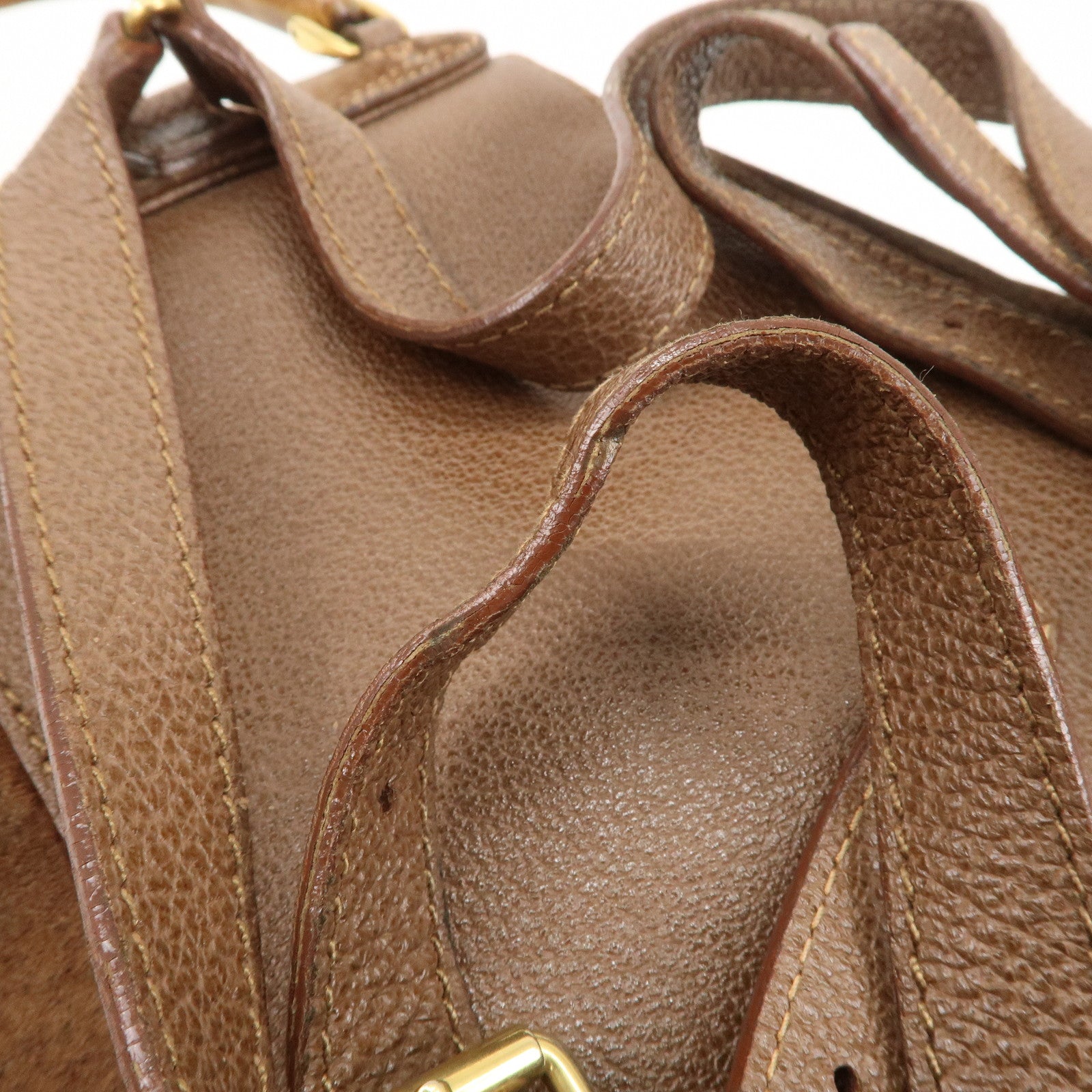 GUCCI Bamboo Suede Leather Mini Back Pack Brown 003.2852.0030