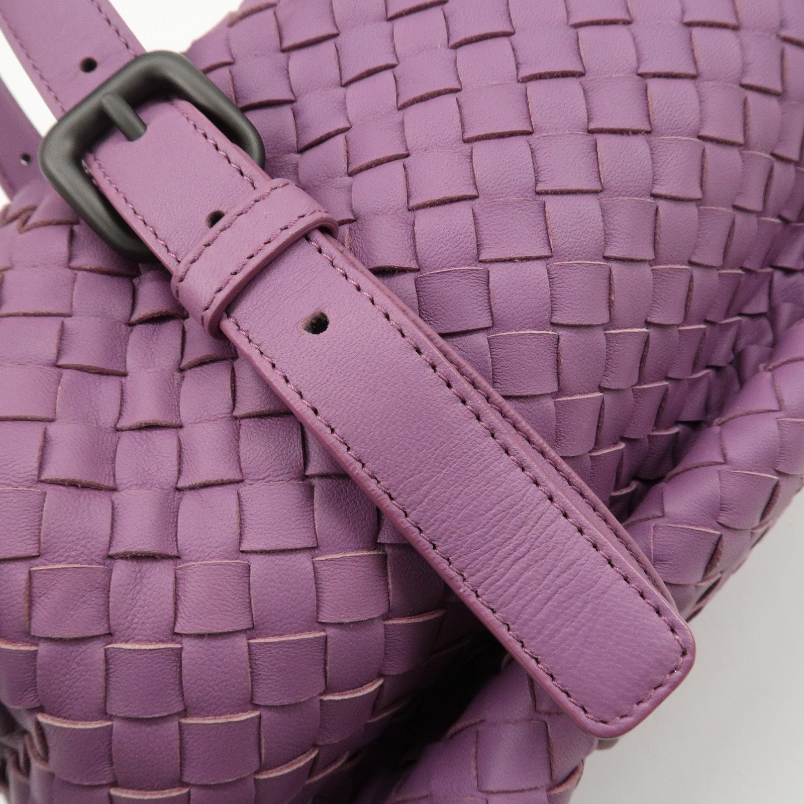 BOTTEGA VENETA Intrecciato Leather Hand Bag Shoulder Bag Purple