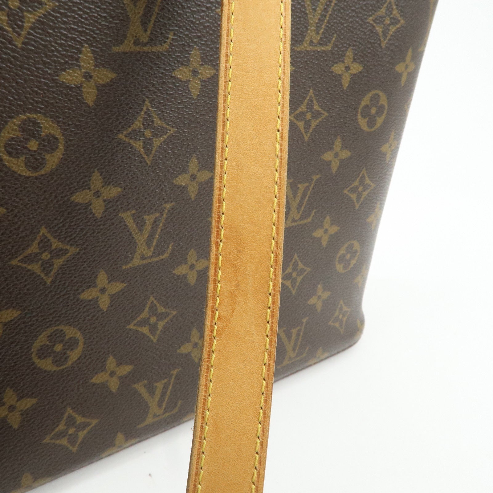 Louis Vuitton Monogram Luco Tote Bag Hand Bag Brown M51155 Used