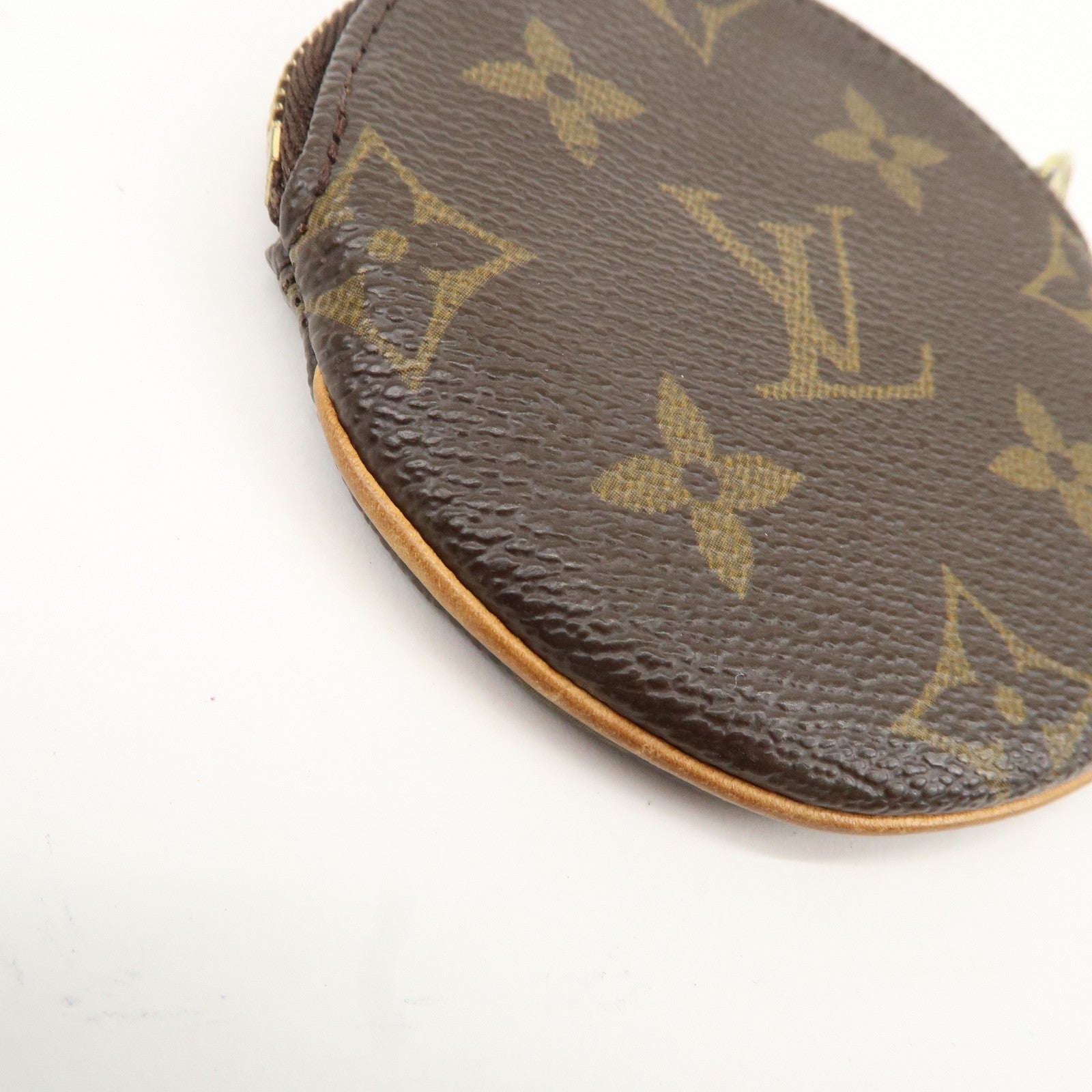 Louis Vuitton Monogram Porte Monnaie Rond Coin Case M95043 Used