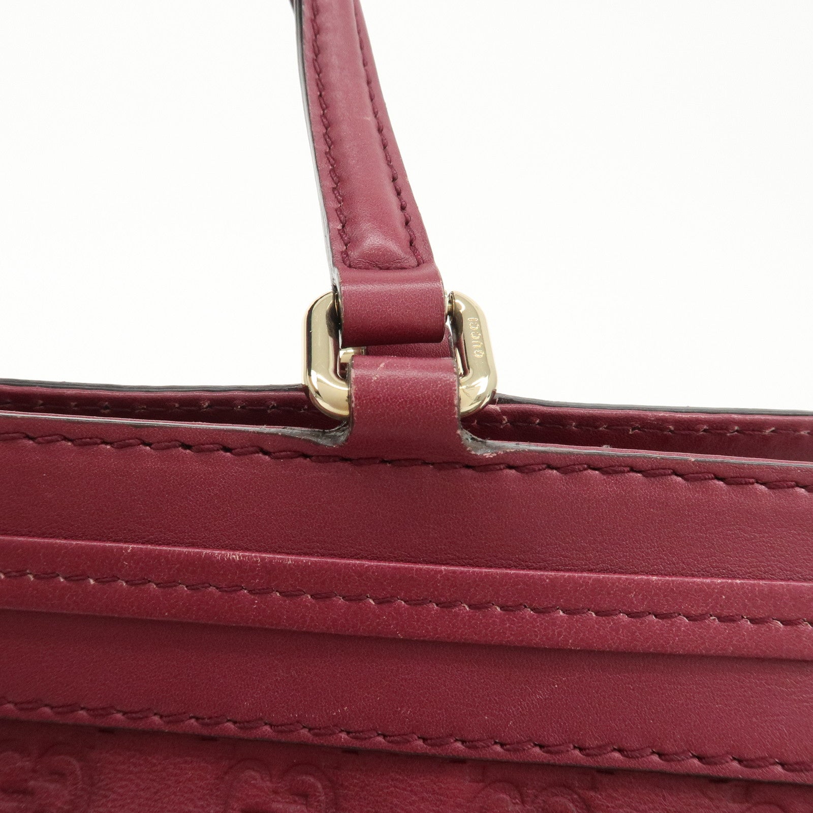 GUCCI Guccissima Princy Leather Tote Bag Bordeaux 257063 Used