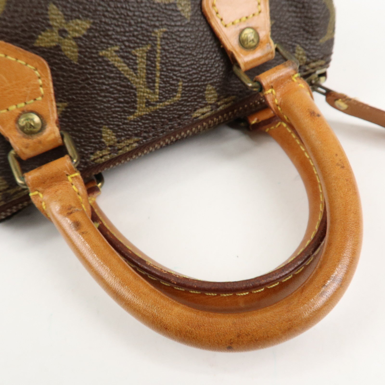 Louis Vuitton Monogram Mini Speedy Hand Bag Brown M41534