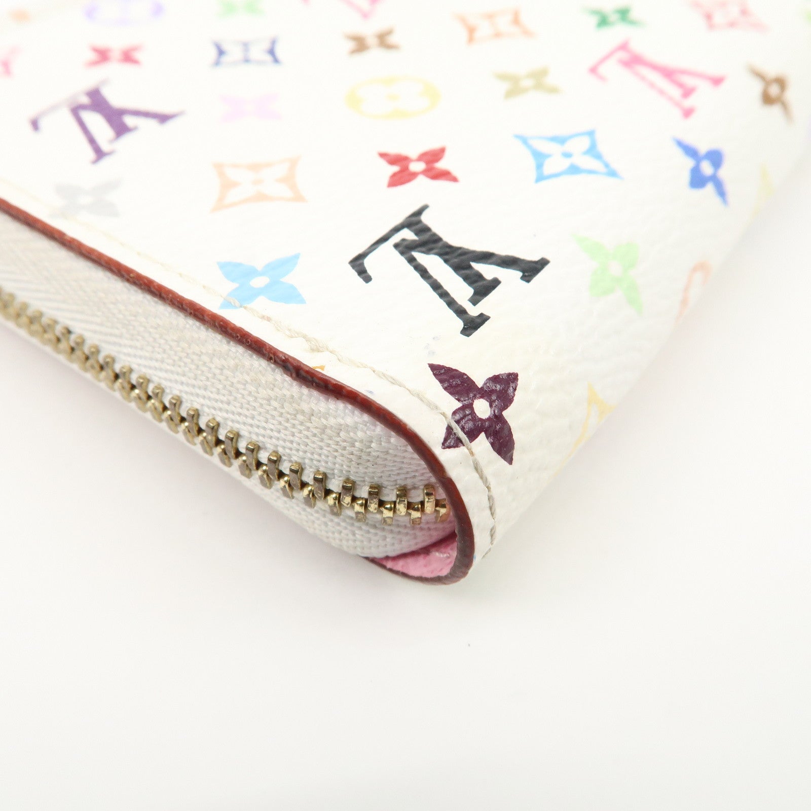 Louis Vuitton Monogram Multicolor Zippy Coin Purse Blanc M66548 Used