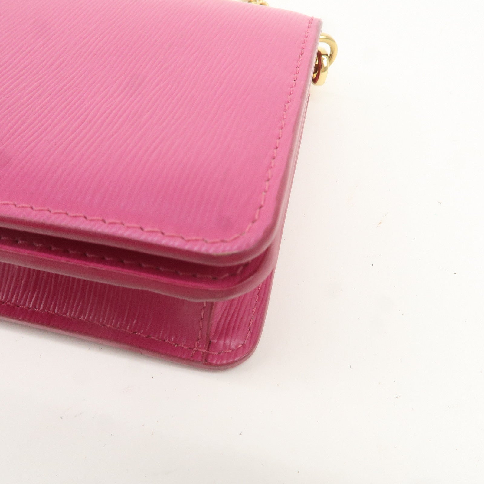 PRADA Leather Chain Wallet ORCHIDEA Pink 1DH044