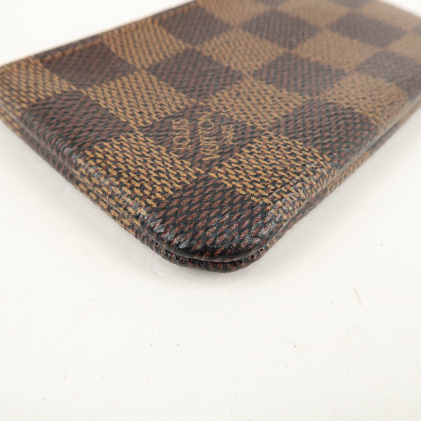 Louis Vuitton Damier Pochette Cles Coin Case Brown N62658 Used