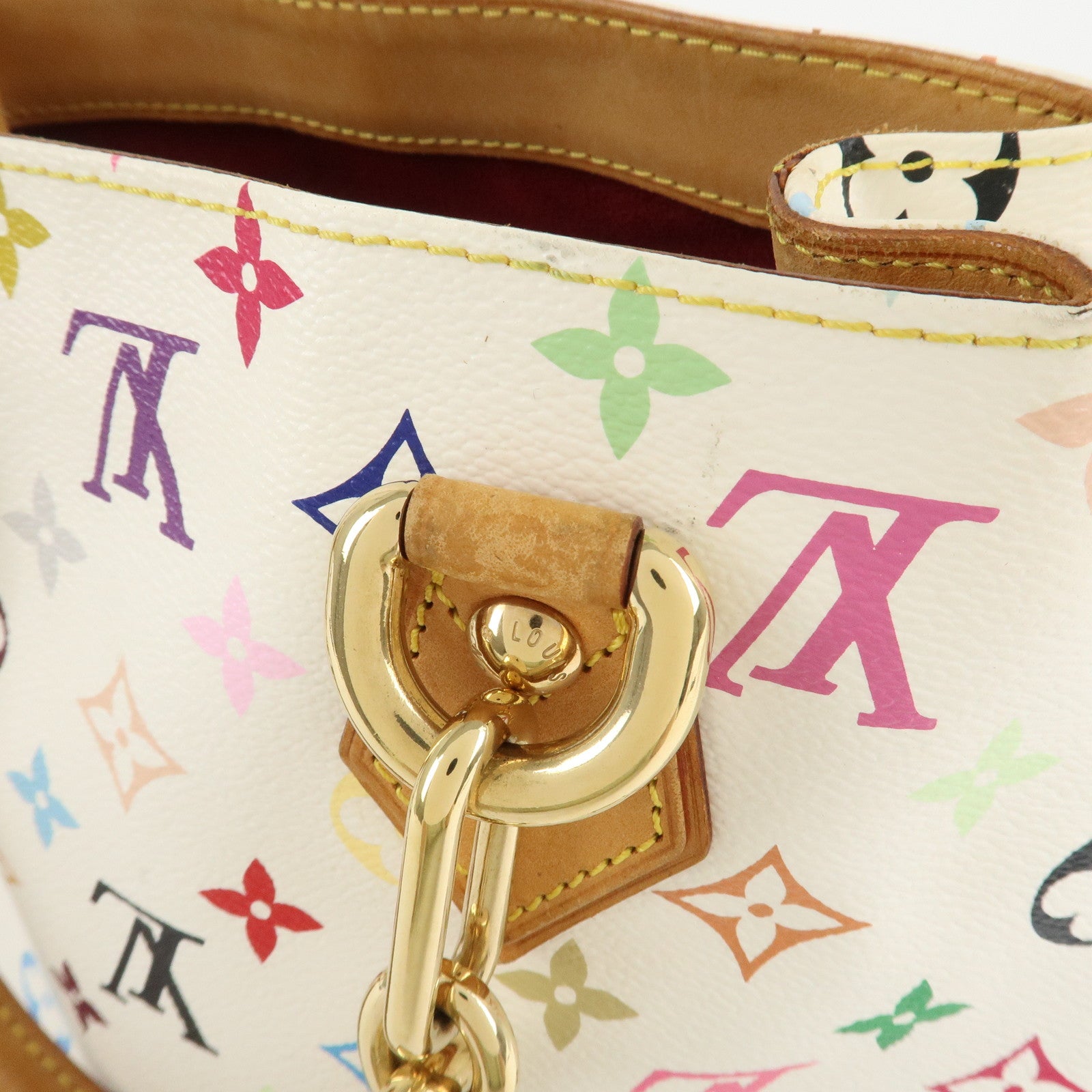 Louis Vuitton Monogram Multicolor Audra Hand Bag Blanc M40047