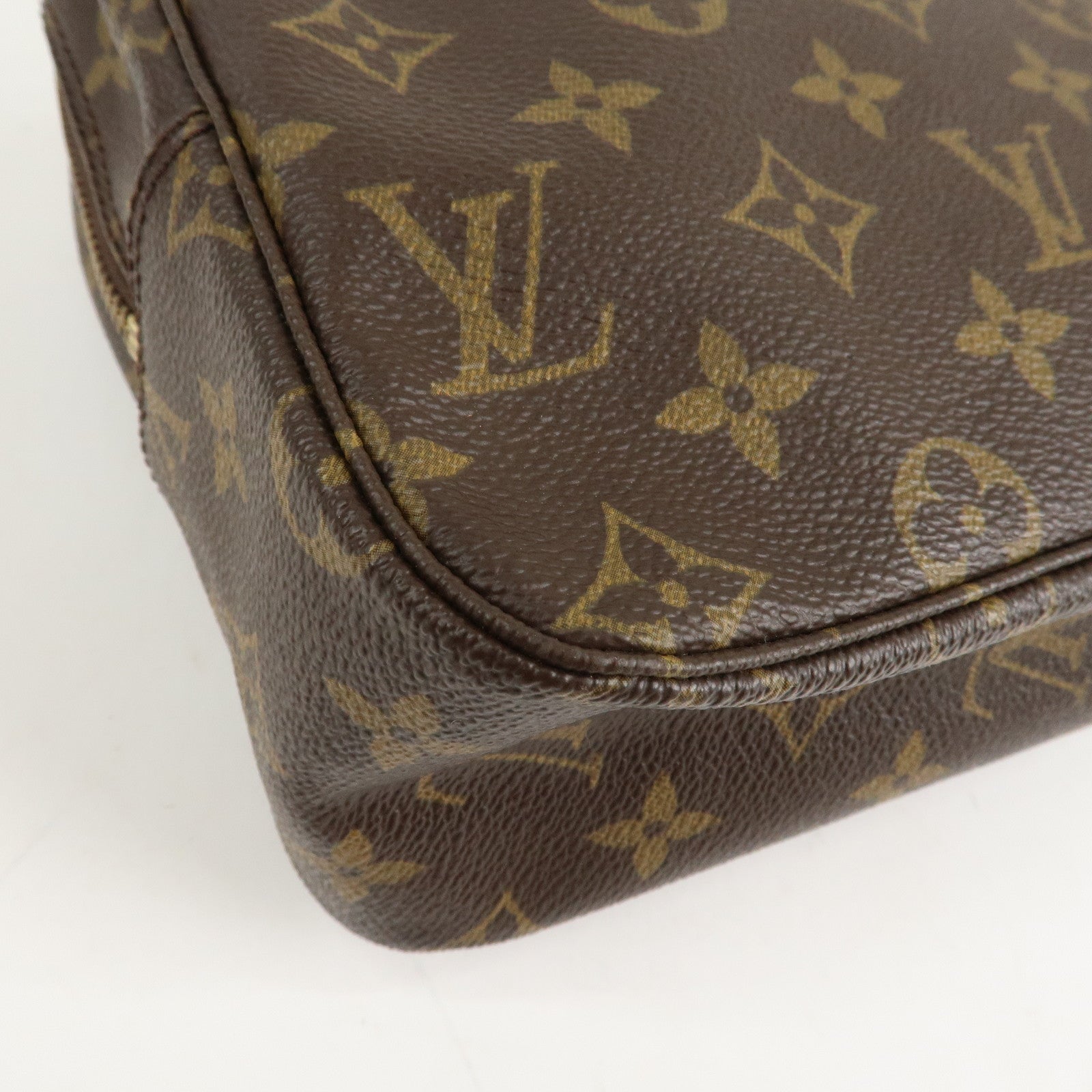 Louis Vuitton Monogram Trousse Toilette 28 Pouch Brown M47522 Used