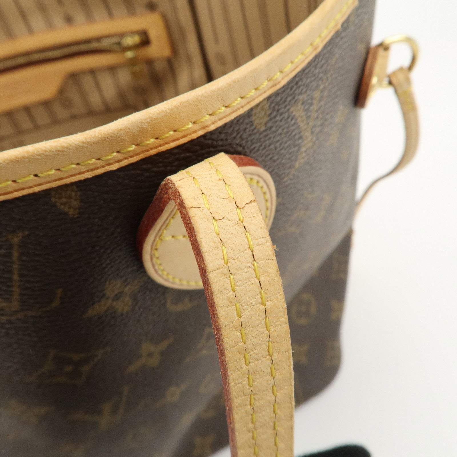 Louis Vuitton Monogram Neverfull MM Tote Bag Brown M40156 Used