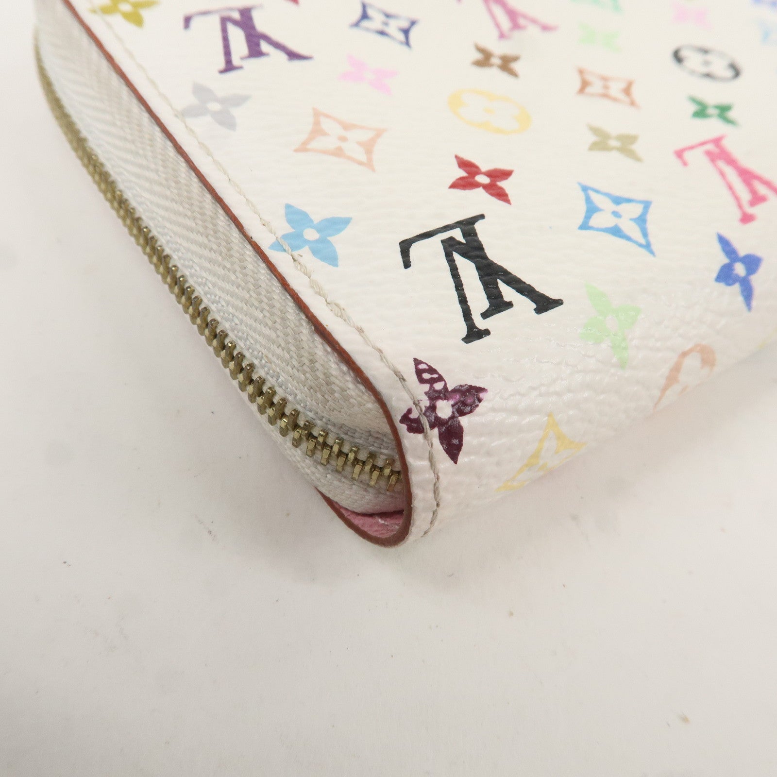 Louis Vuitton Monogram Multi Color Zippy Coin Purse Blanc M93741