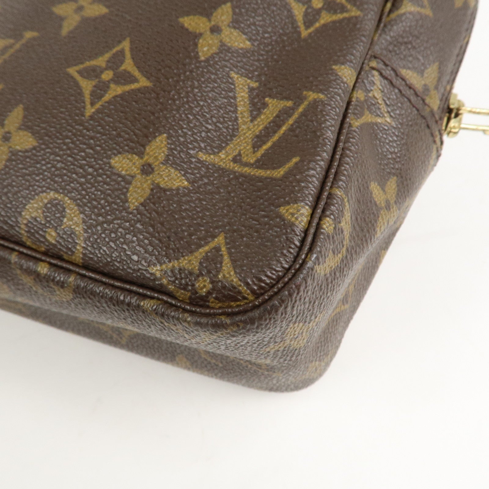 Louis Vuitton Monogram Trousse Toilette 28 Pouch Brown M47522 Used