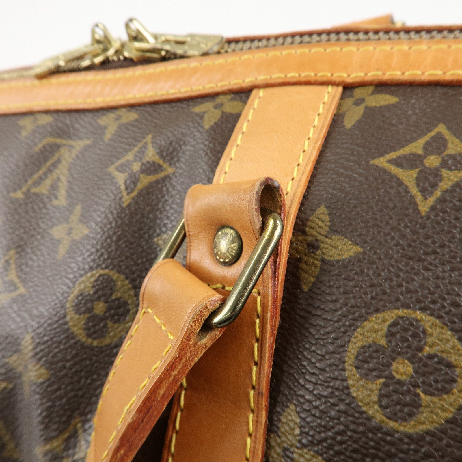 Louis Vuitton Monogram Sac Souple 55 Boston Bag Brown M41622 Used