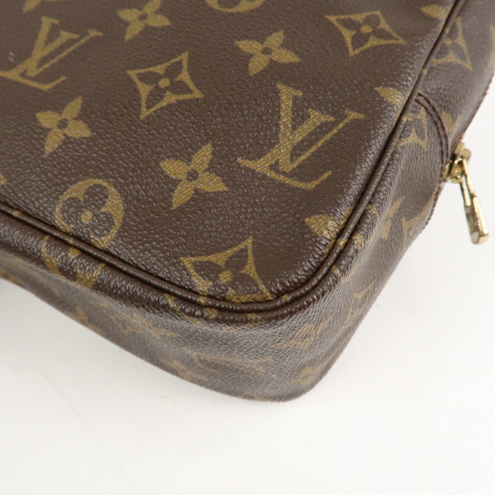 Louis Vuitton Monogram Trousse Toilette 28 Pouch Brown M47522 Used