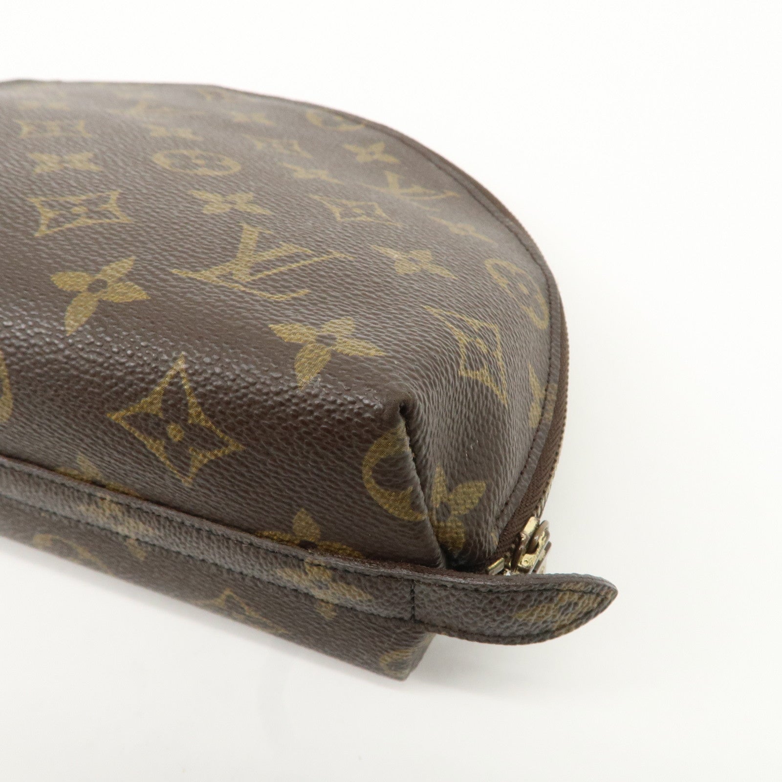 Louis Vuitton Monogram Trousse Demi Ronde Pouch M47520 Used