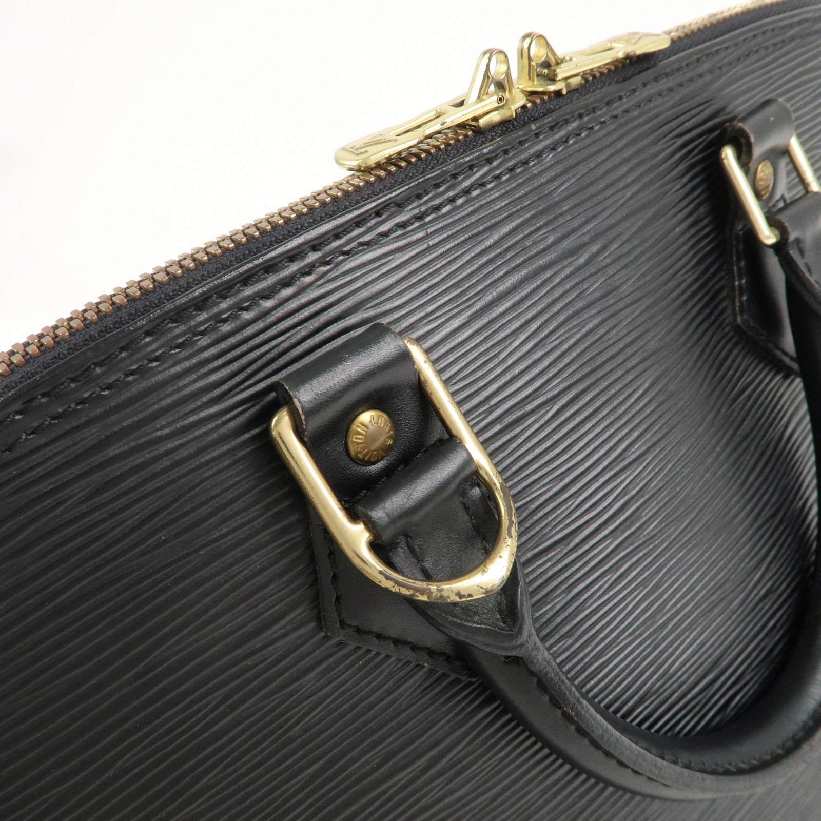 Louis Vuitton Epi Alma Hand Bag Noir Black M52142