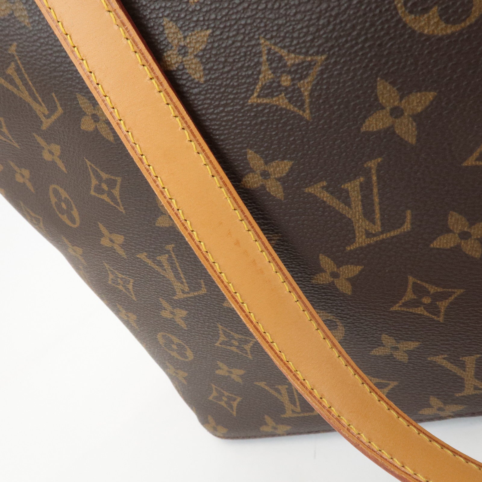 Louis Vuitton Monogram Luco Tote Bag Hand Bag Brown M51155 Used