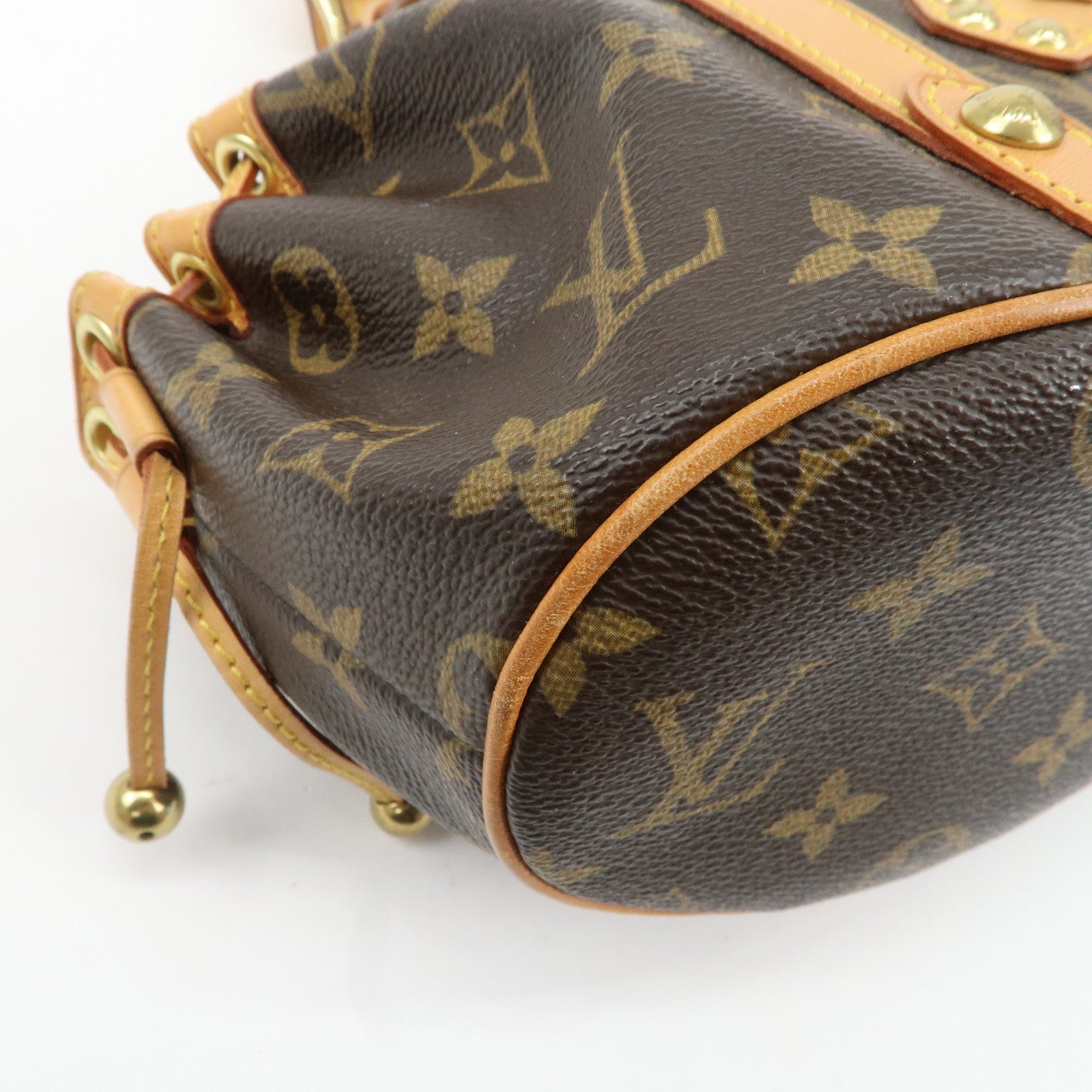 Louis Vuitton Monogram Theda PM Hand Bag Brown M92393 Used