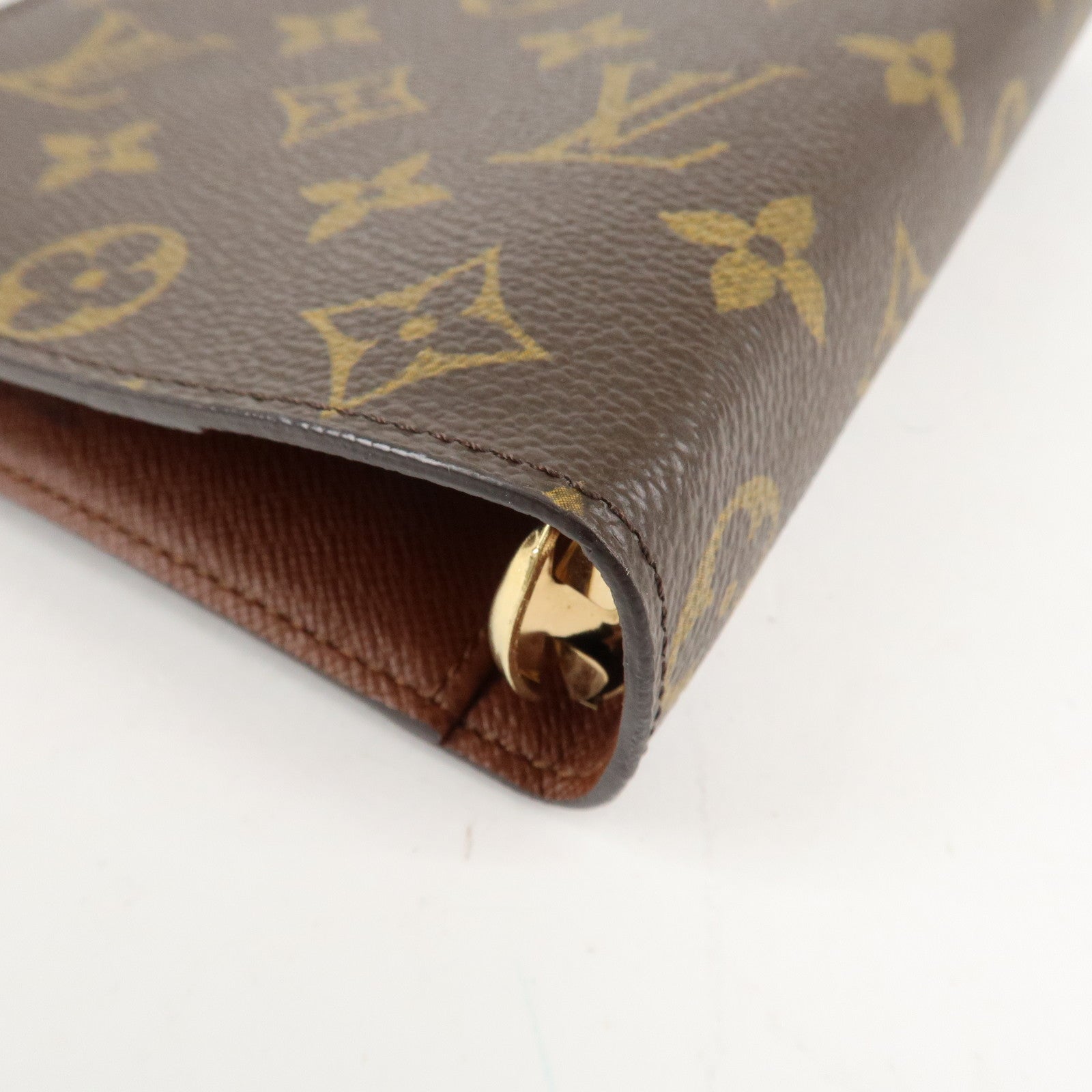 Louis Vuitton Monogram Agenda MM Planner Cover Brown R20004 Used