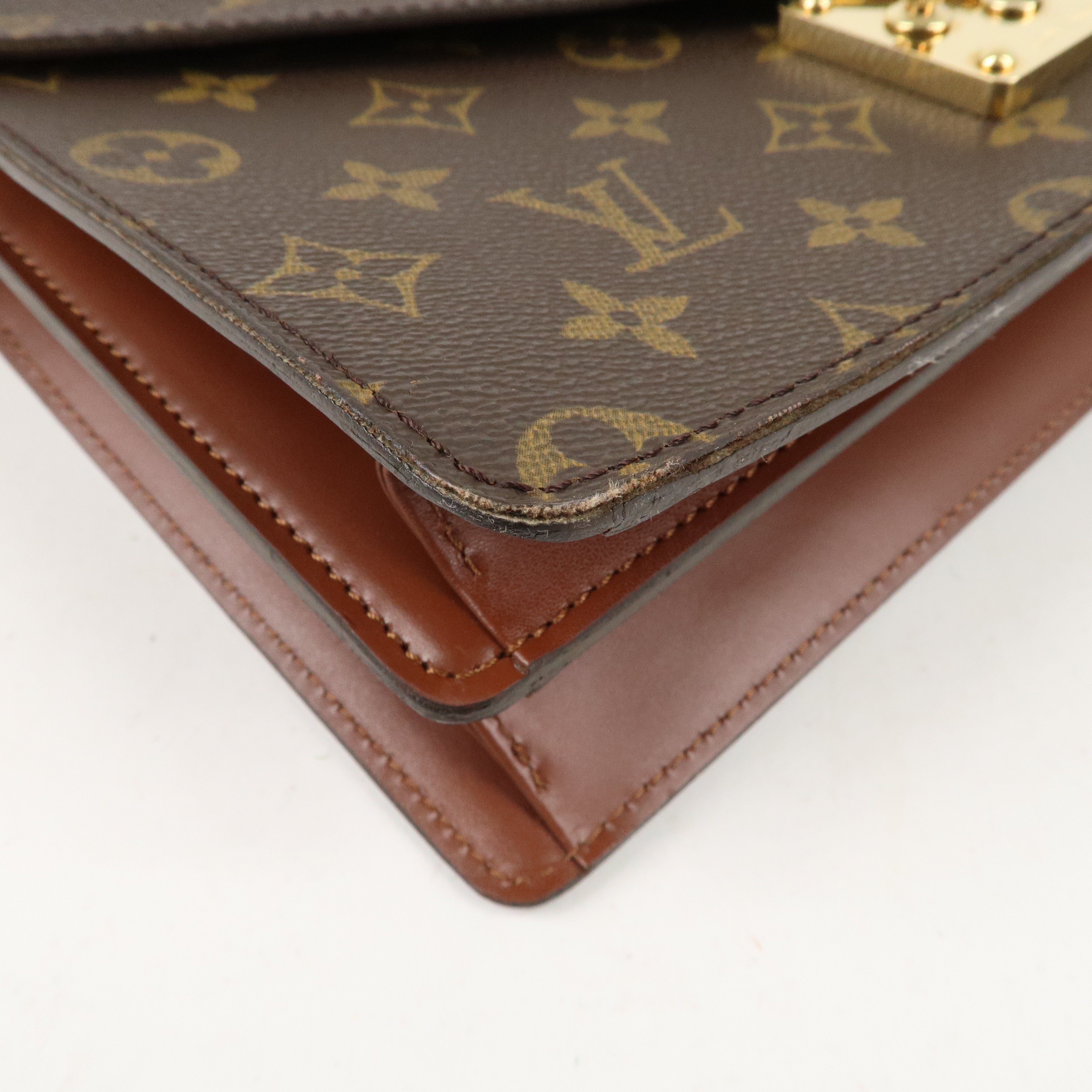 Louis Vuitton Monogram Concorde Hand Bag Brown M51190