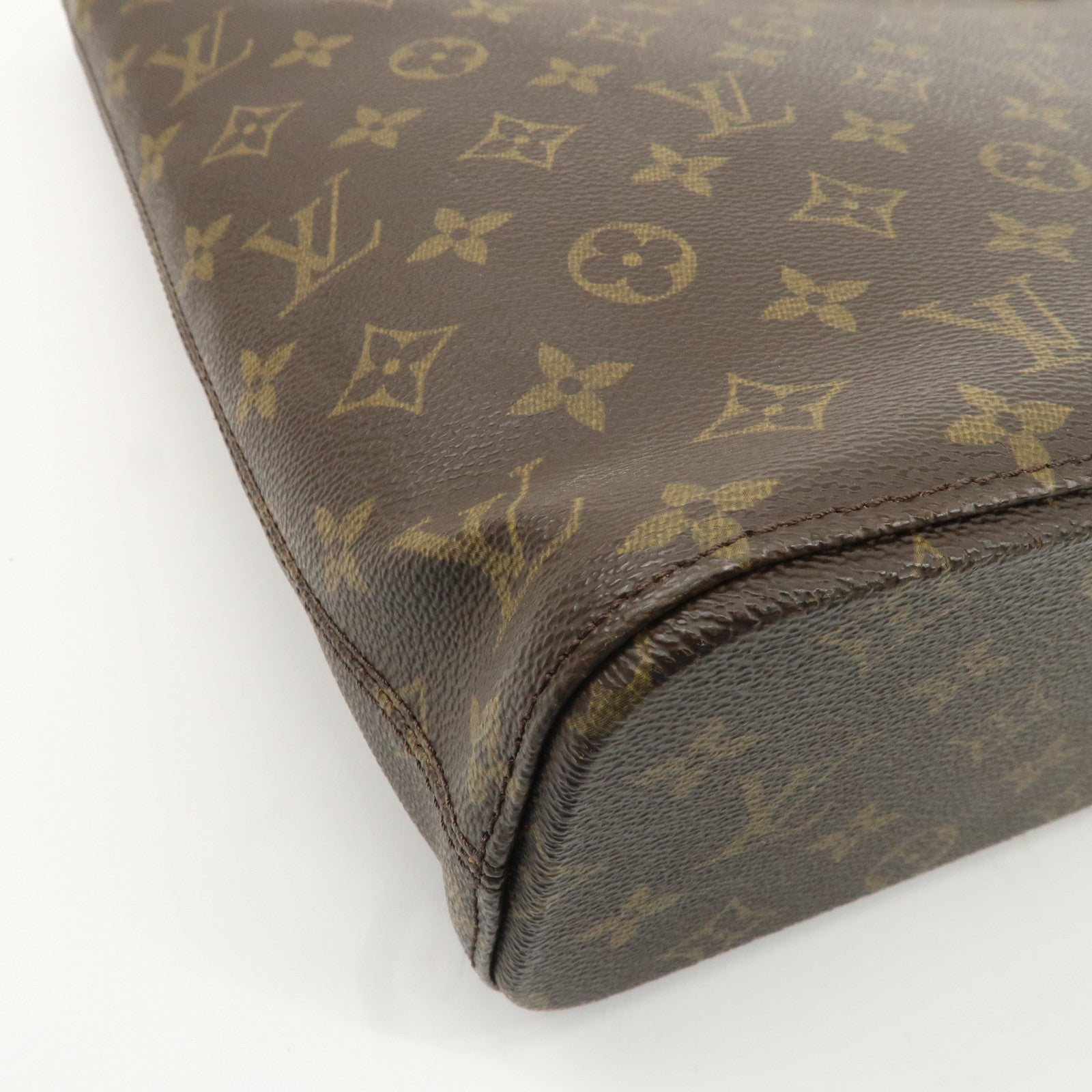 Louis Vuitton Monogram Luco Tote Bag Hand Bag Brown M51155 Used