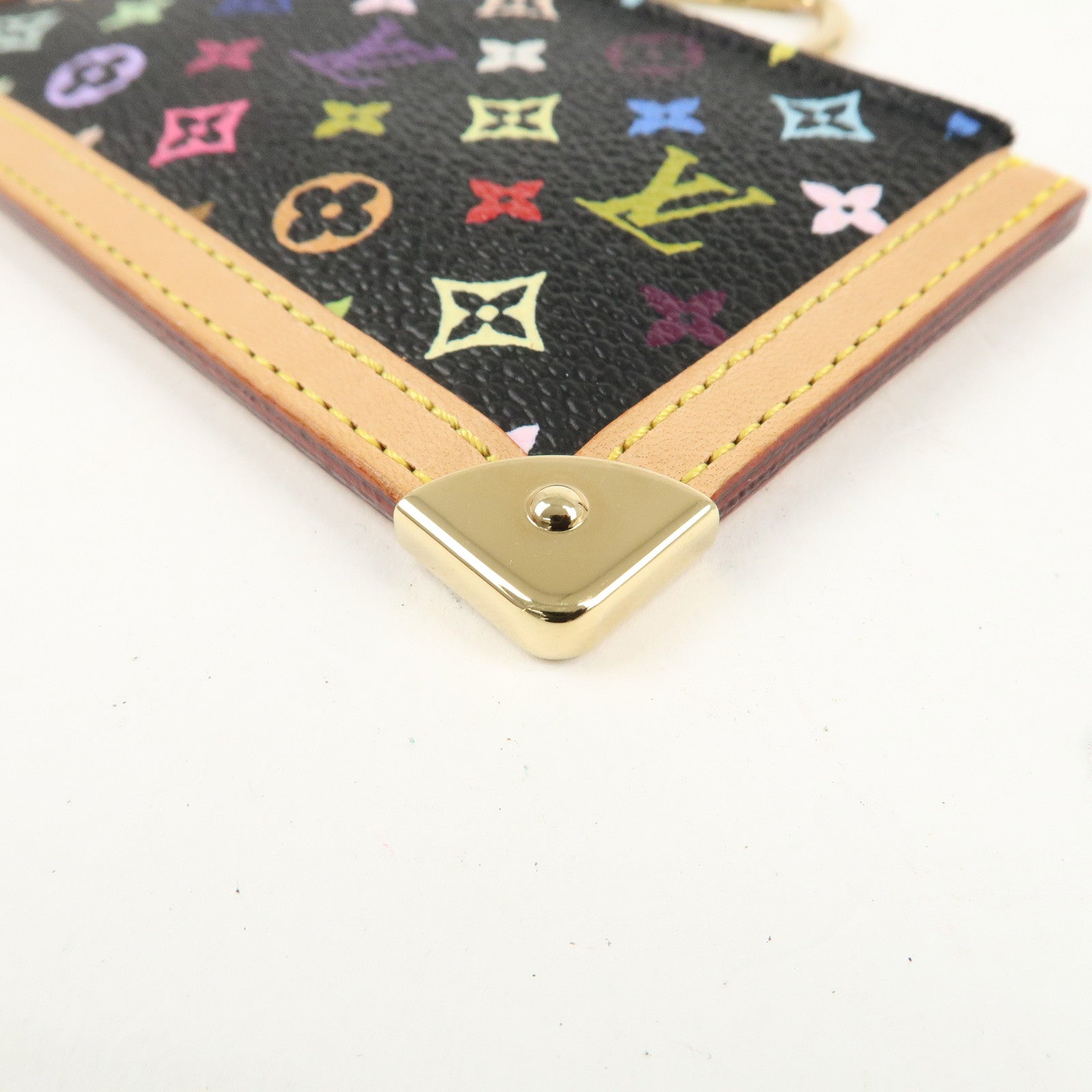 Louis Vuitton Monogram Multi Color Pochette Cles Noir M92654