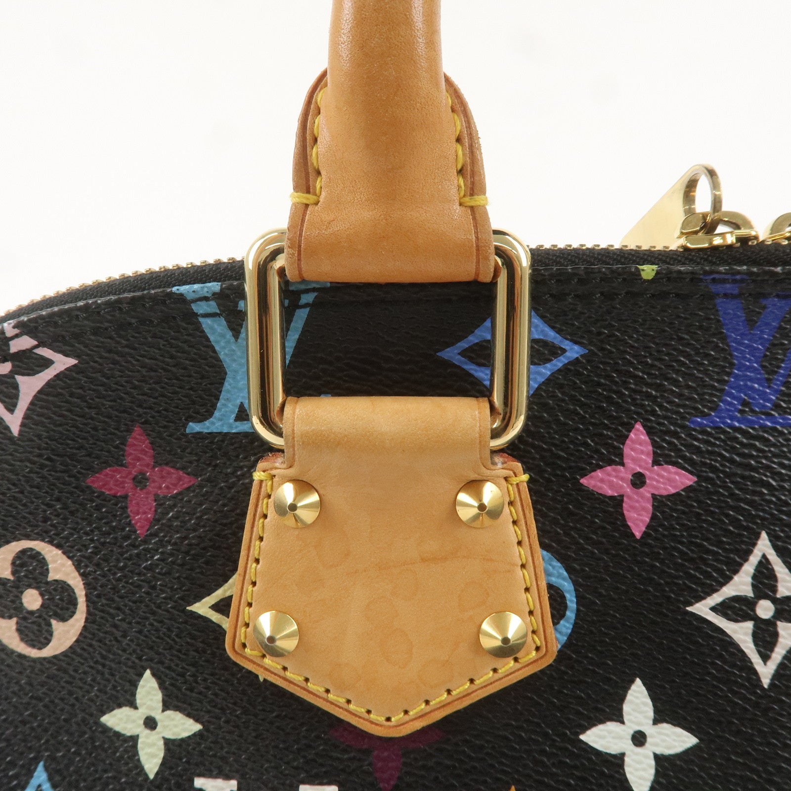 Louis Vuitton Monogram Multicolor Alma Hand Bag Noir M92646