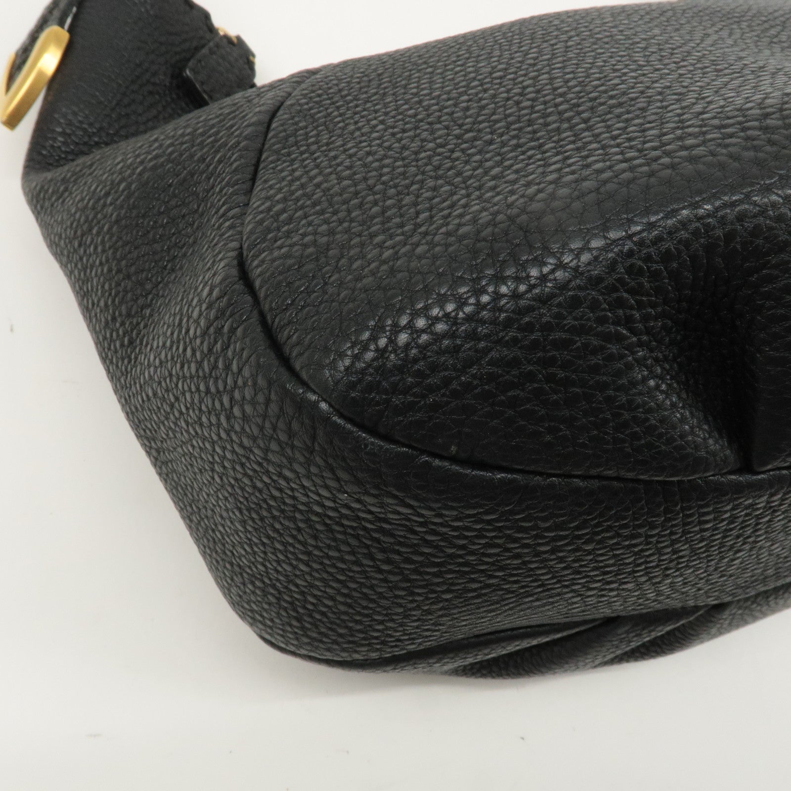 FENDI Selleria Leather One-Shoulder Bag Black 8BR618