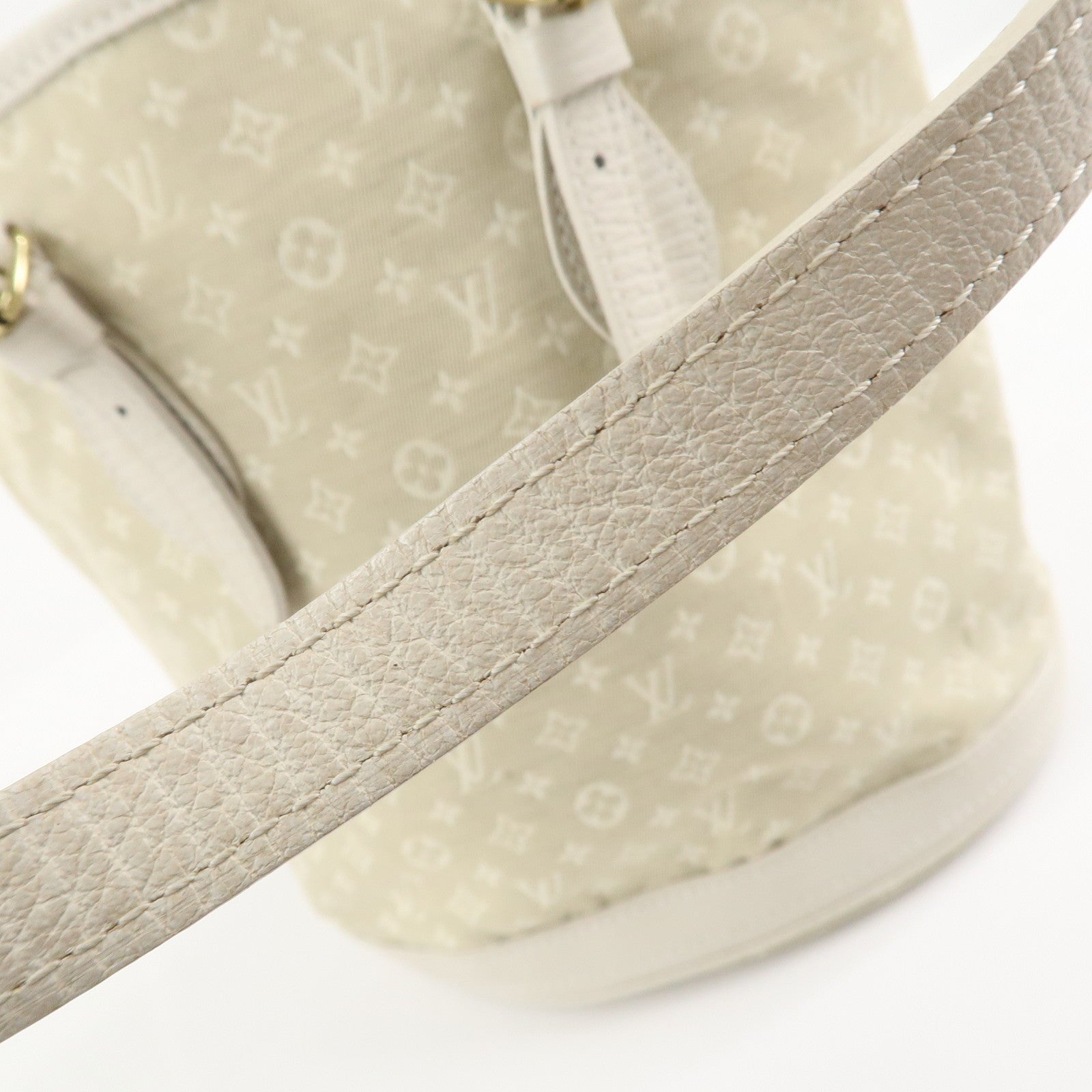 Louis Vuitton Monogram Mini Lin Bucket PM Hand Bag M95316 Used