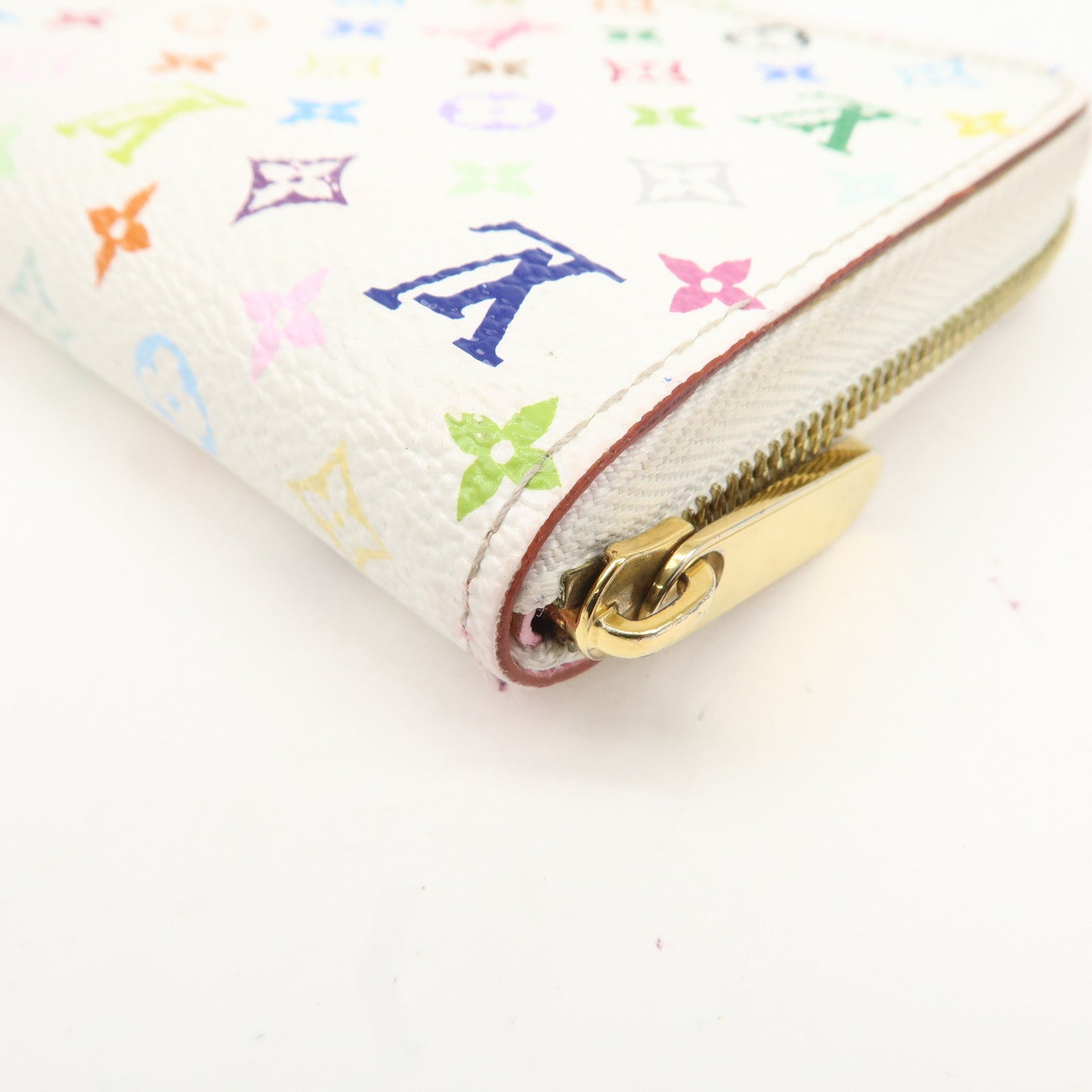 Louis Vuitton Monogram Multi Color Zippy Coin Purse Blanc M93741 Used