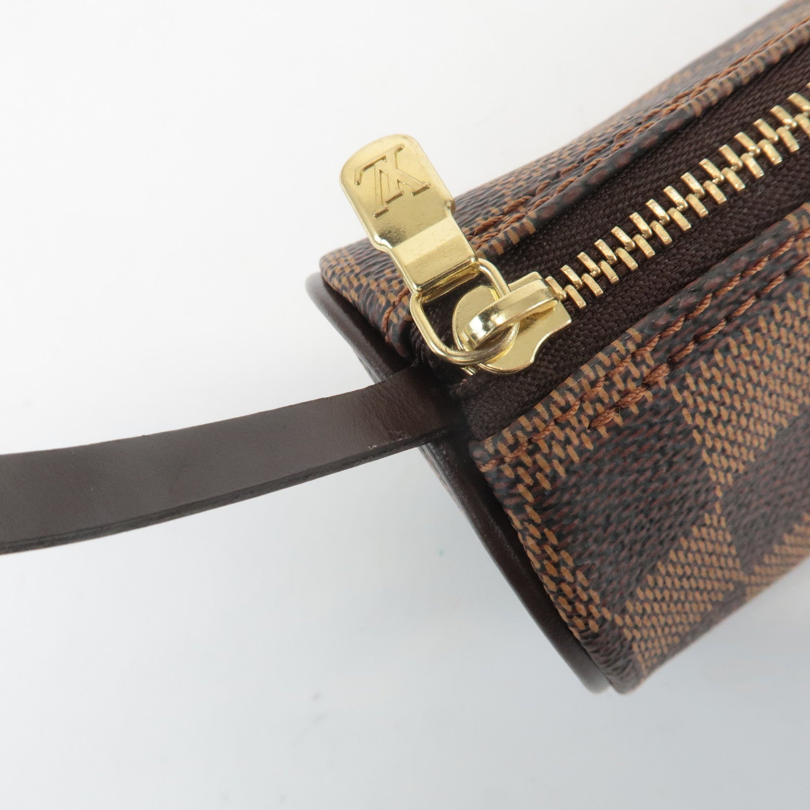 Louis Vuitton Damier Ebene Mini Pouch for Papillon Bag Brown Used