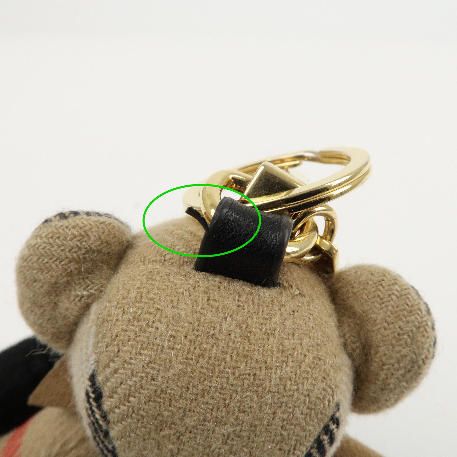 BURBERRY Thomas Bear Bag Charm Key Chain Cashmere Beige Brown