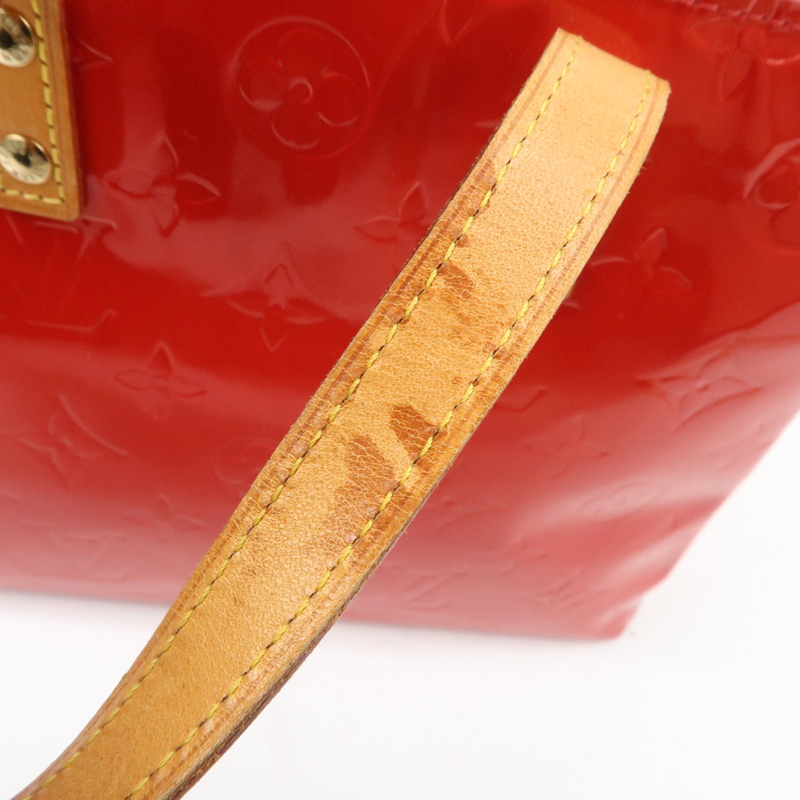 Louis Vuitton Monogram Vernis Lead PM Hand Bag M91088 Rouge Used