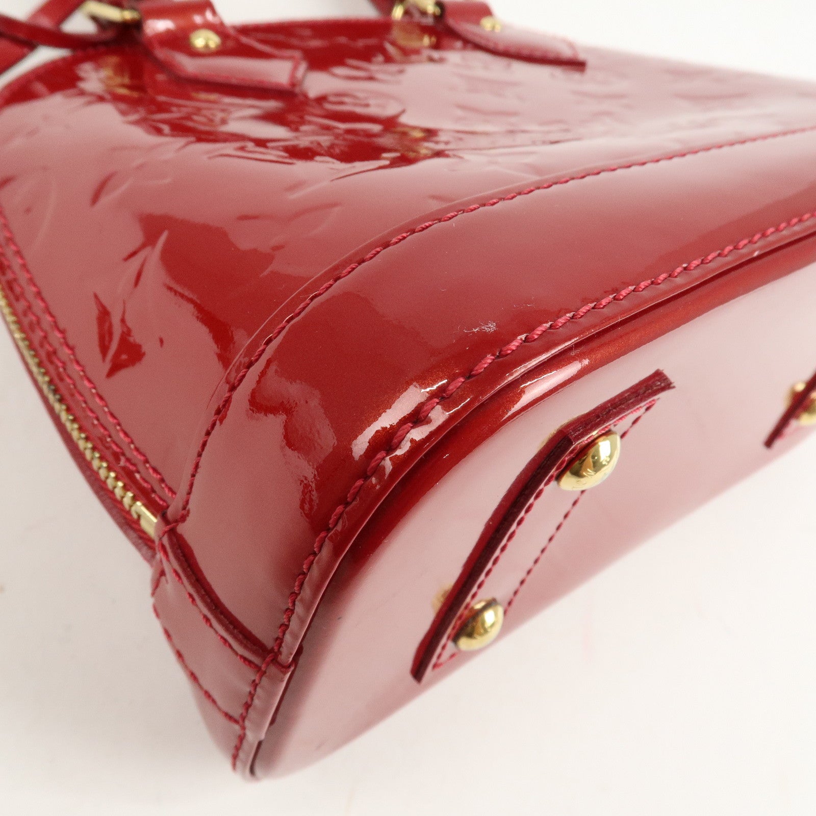 Louis Vuitton Monogram Vernis Alma BB 2Way Bag Red M91606