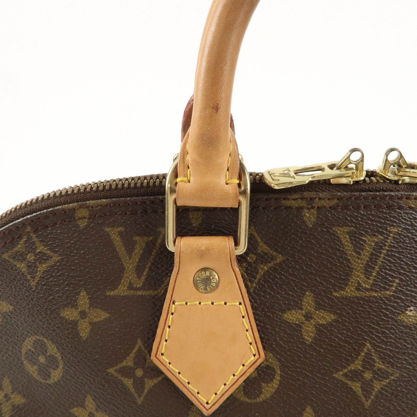 Louis Vuitton Monogram Alma Hand Bag Brown M51130