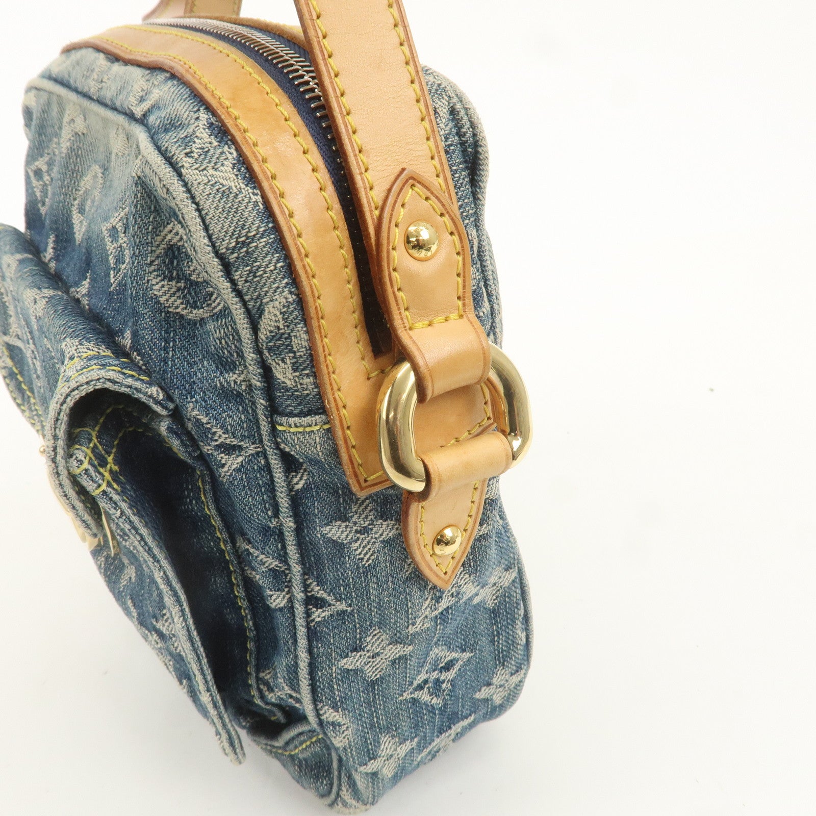 Louis Vuitton Monogram Denim Camera Bag Shoulder Bag Blue M95348