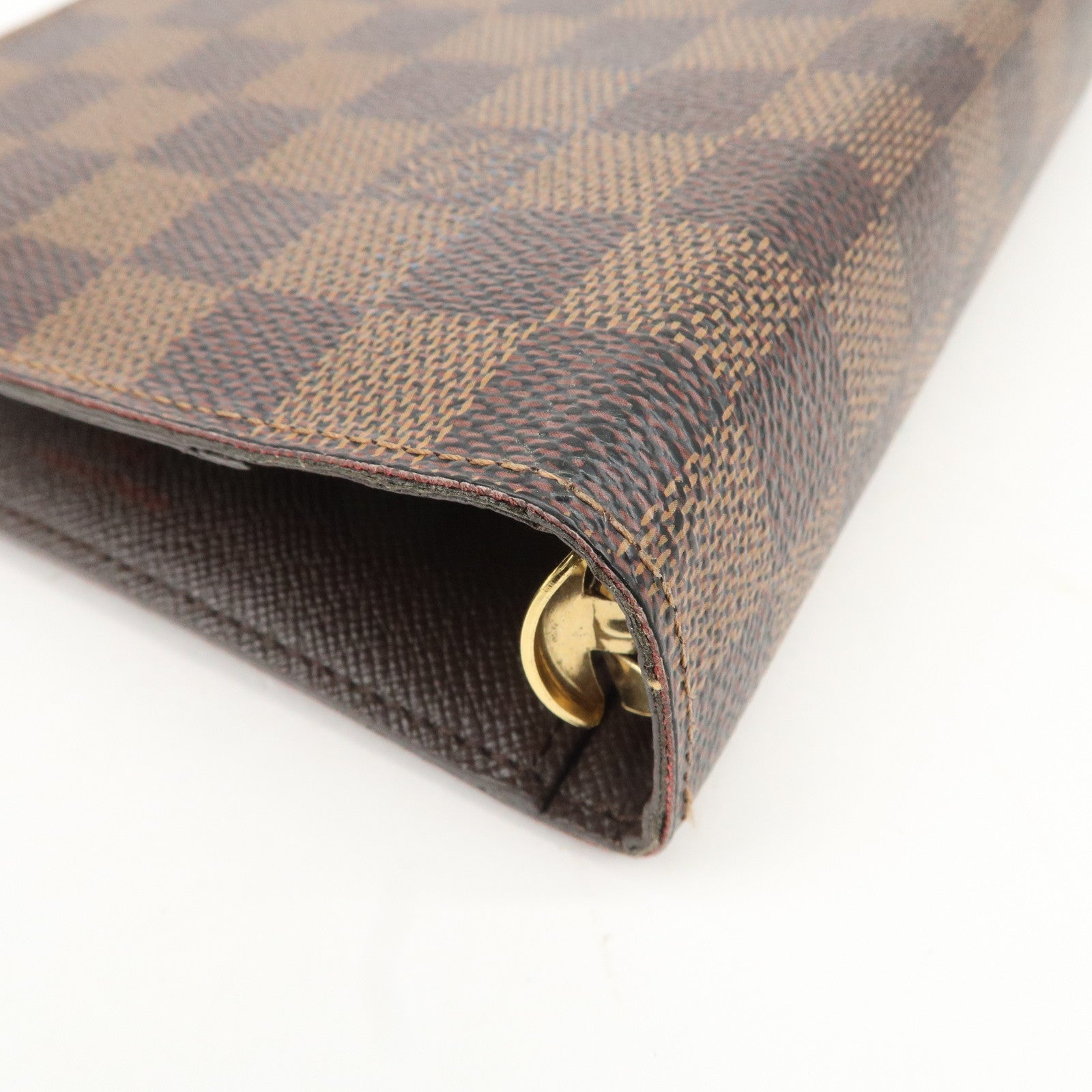 Louis Vuitton Damier Ebene Canvas Agenda MM Planner Cover R20240 Used