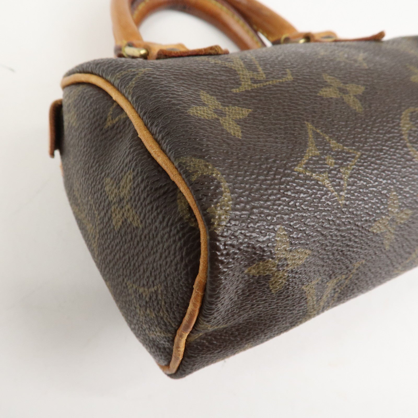 Louis Vuitton Monogram Mini Speedy Hand Bag Brown M41534 Used