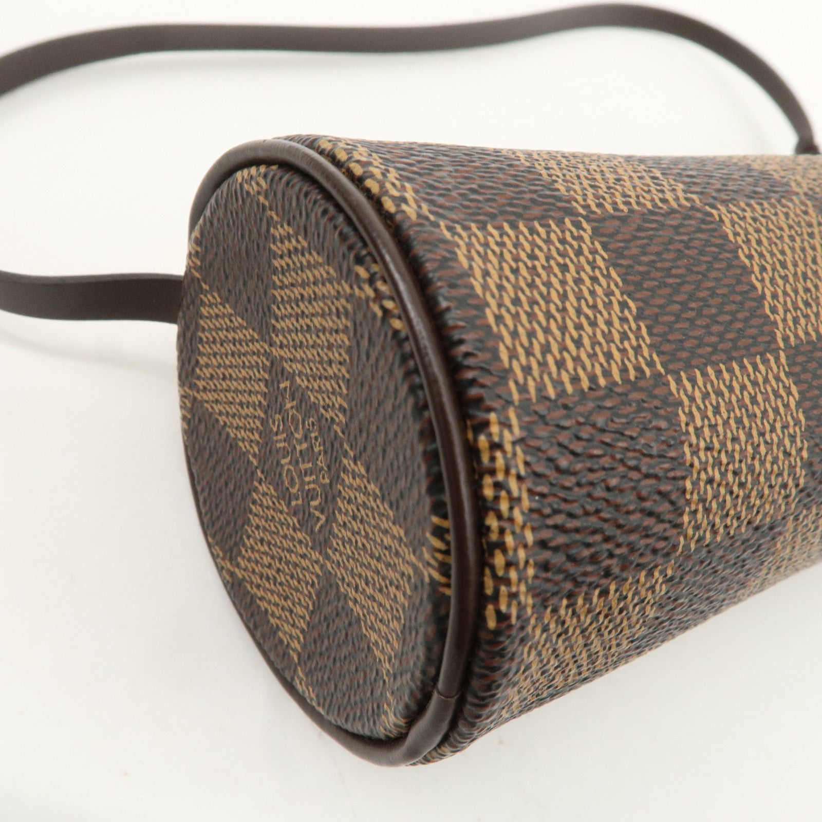 Louis Vuitton Damier Ebene Mini Pouch for Papillon Bag Brown Used