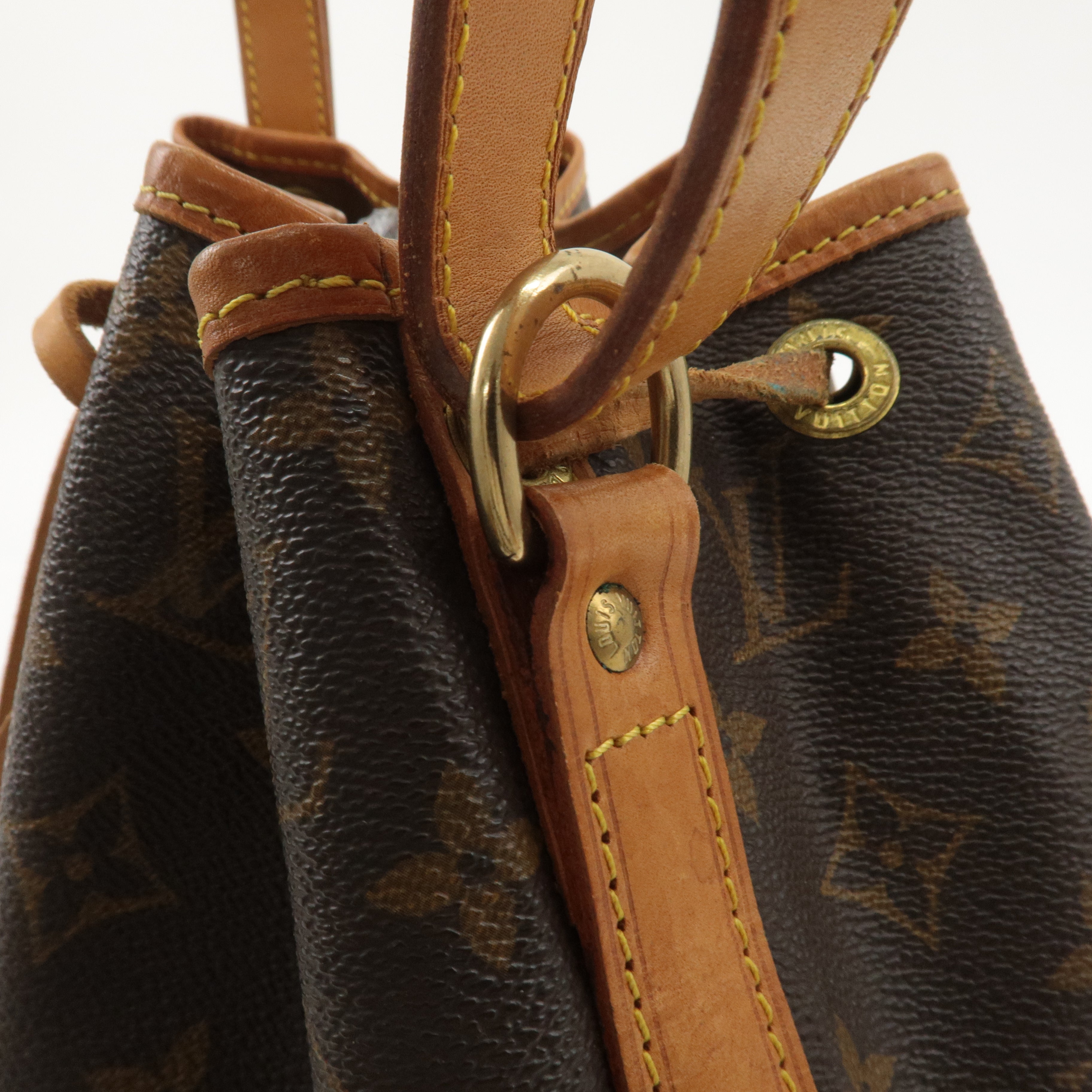 Louis Vuitton Monogram Petit Noe Shoulder Bag Brown M42226