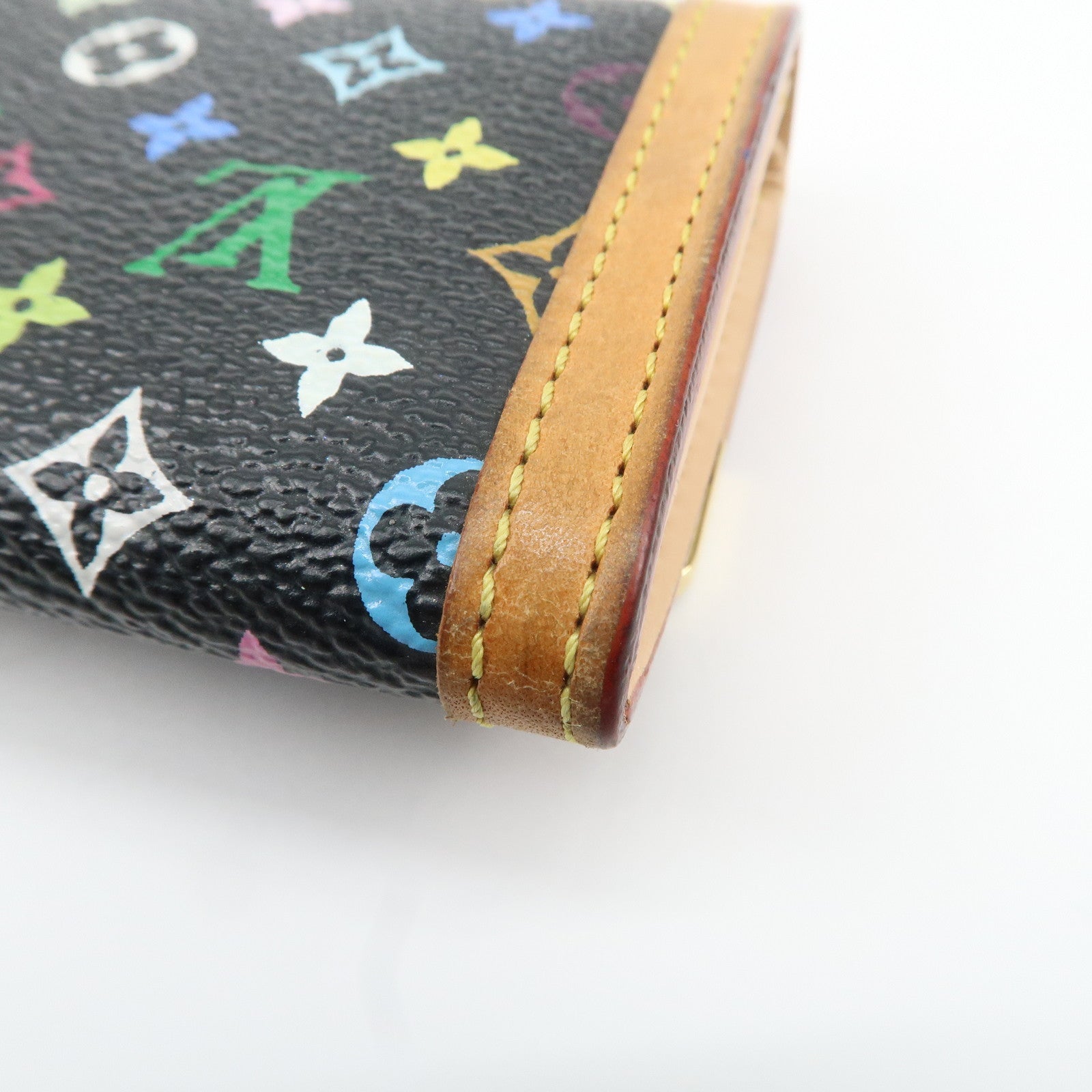 Louis Vuitton Multicolor Porte Monnaie Plat Coin Case M92656 Used