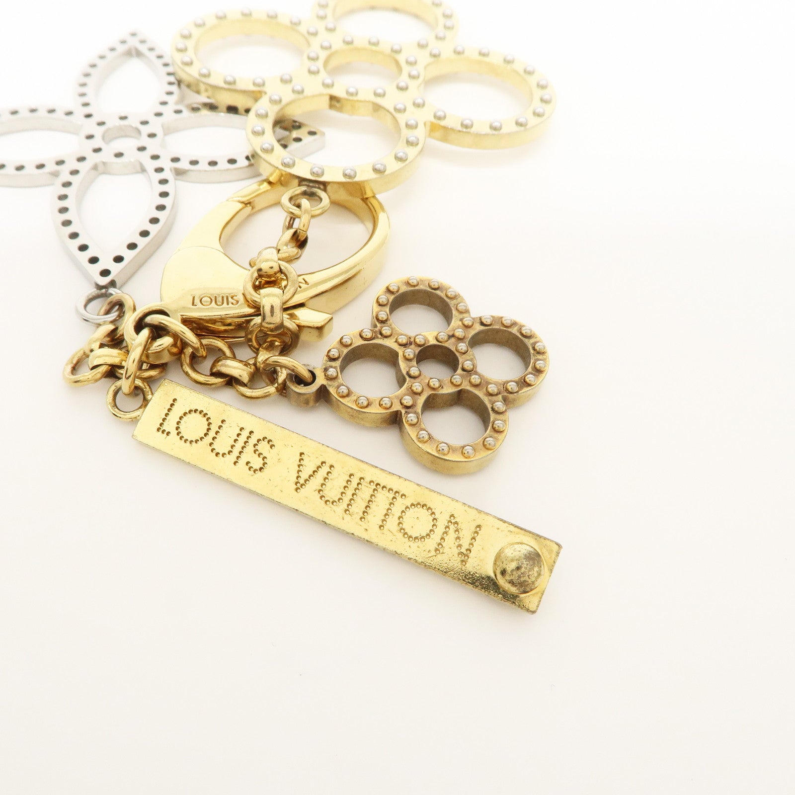 Louis Vuitton Bijoux Sac Tabage Bag Charm Gold Silver M65722 Used