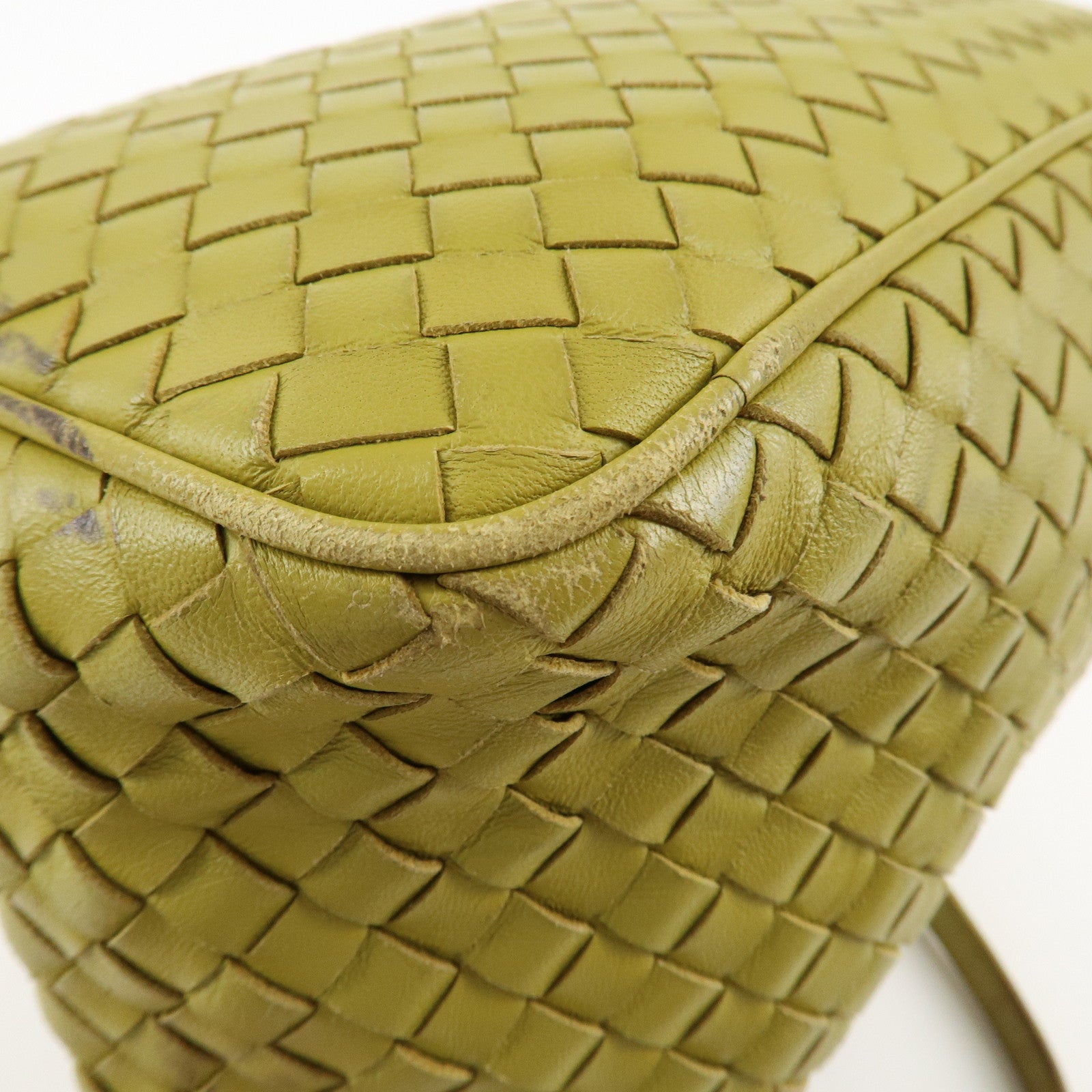 BOTTEGA VENETA Intrecciato Leather Hand Shoulder Bag Yellow