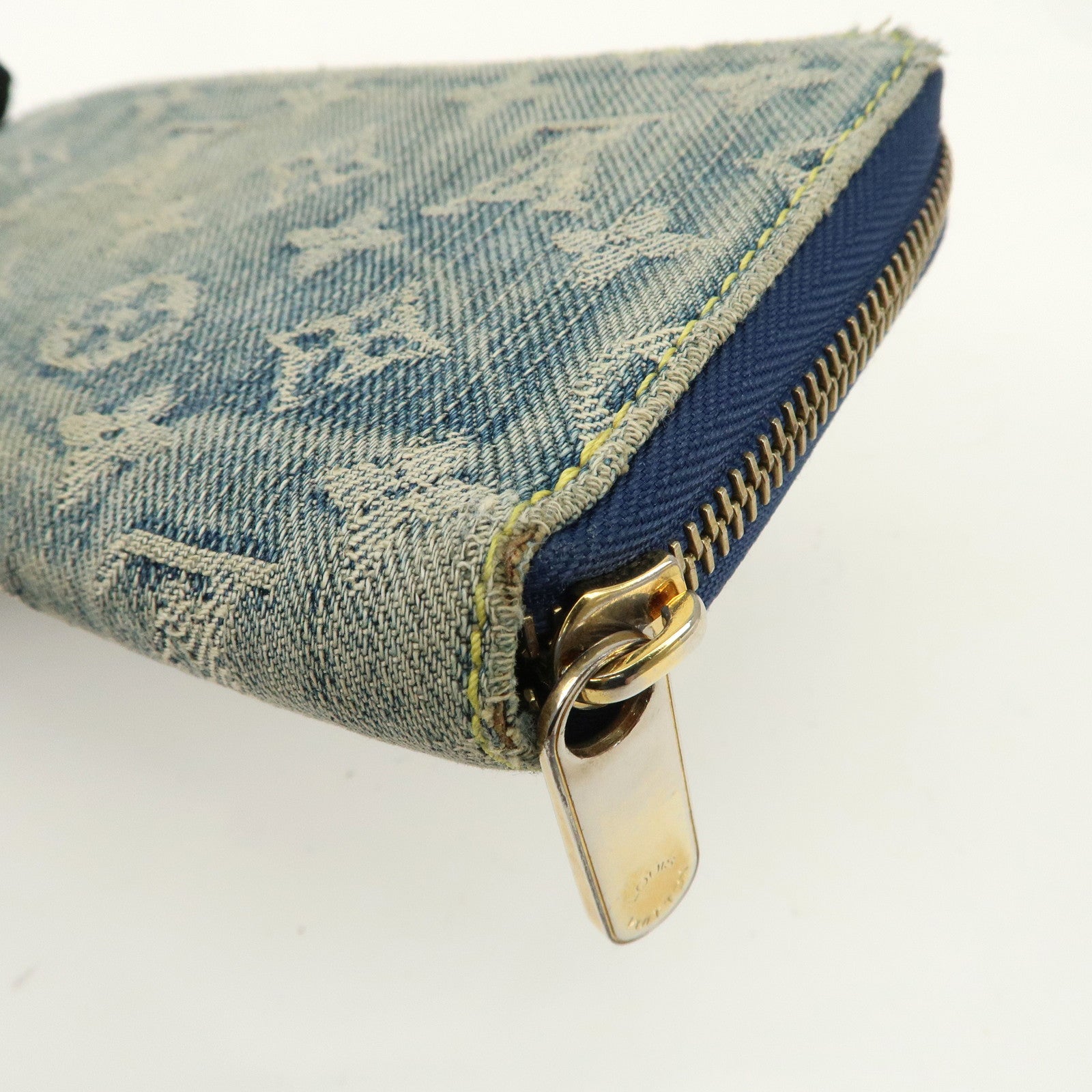 Louis Vuitton Monogram Denim Zippy Wallet M95341 Blue