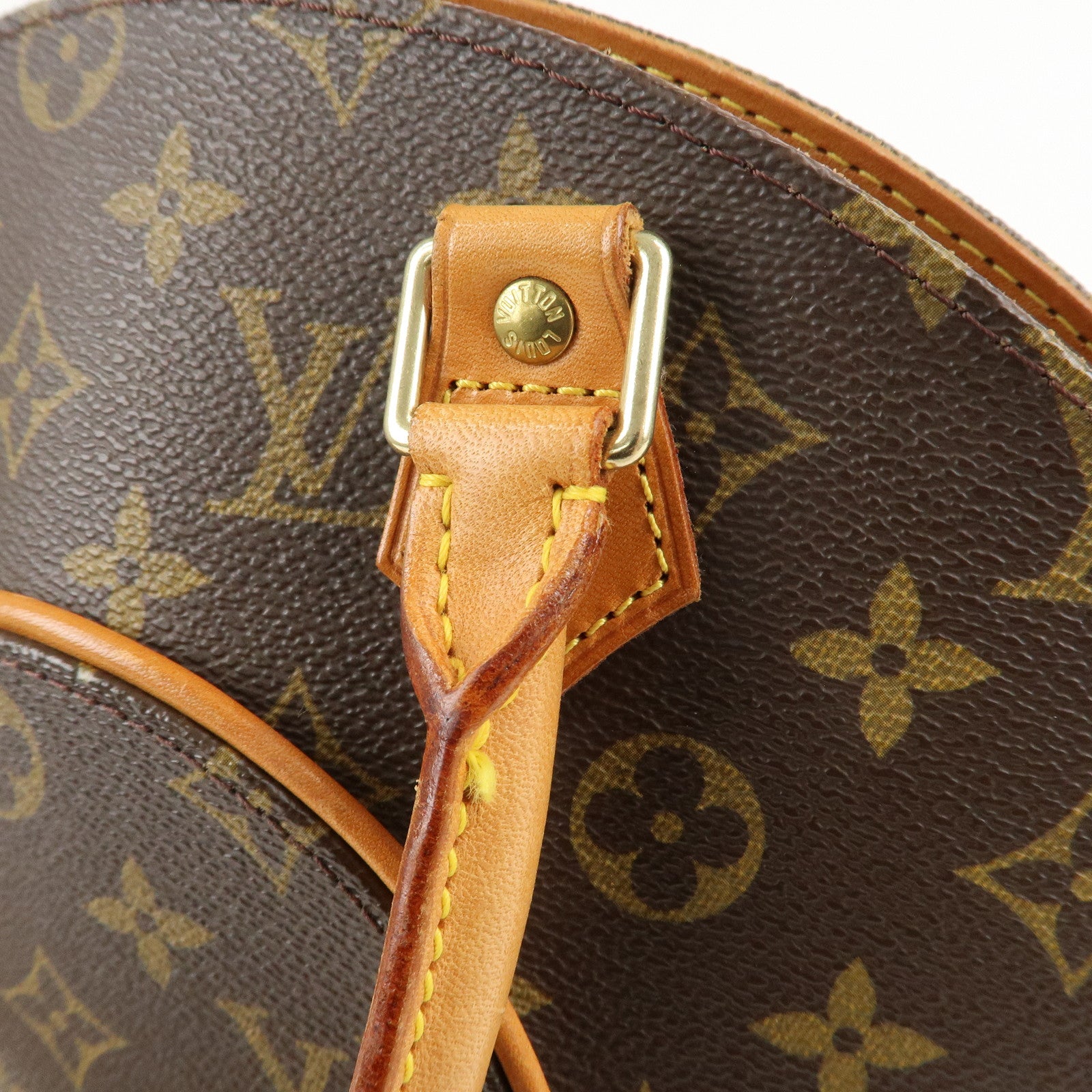 Louis Vuitton Monogram Ellipse MM Hand Bag Brown M51127 Used