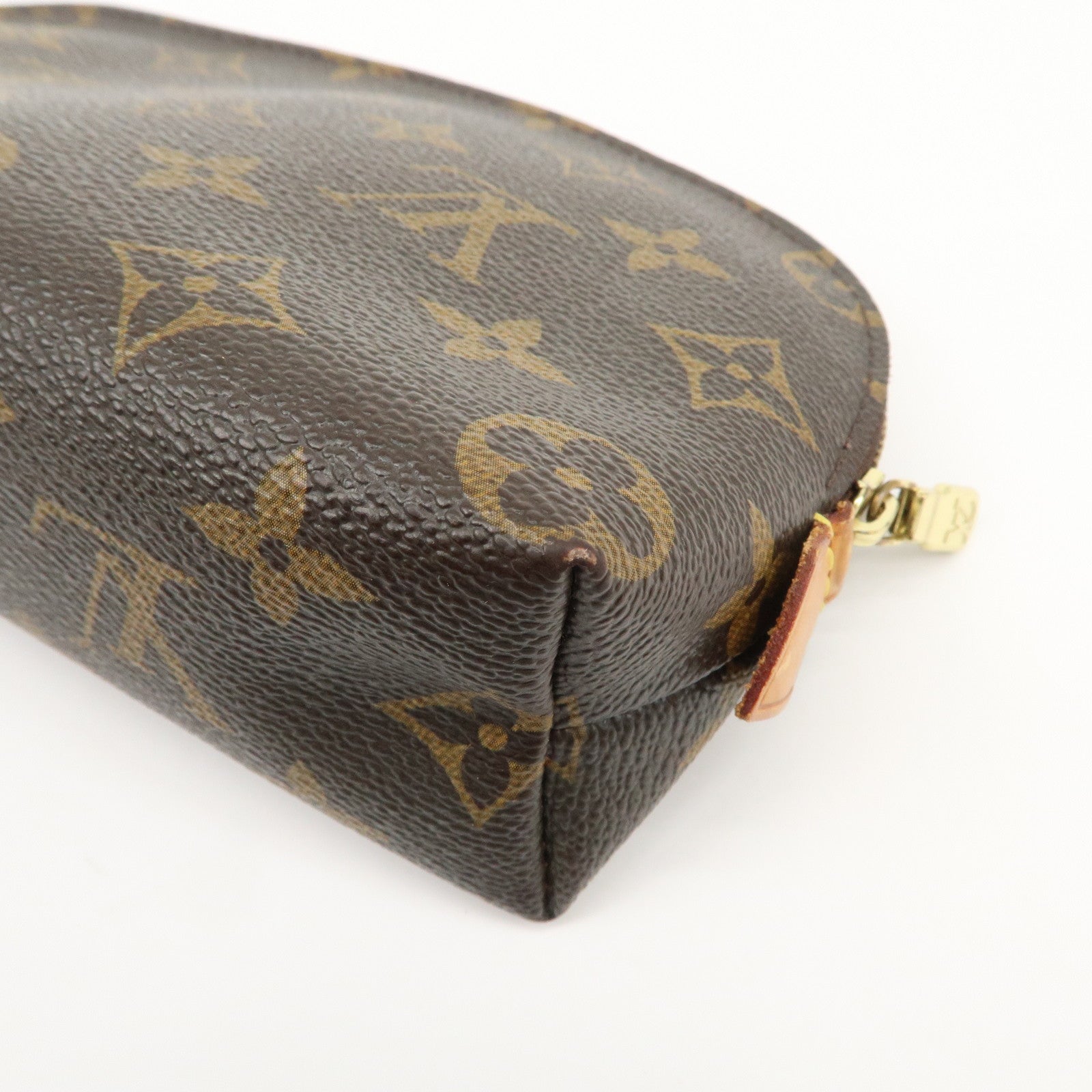 Louis Vuitton Monogram Pochette Cosmetic Pouch Brown M47515 Used