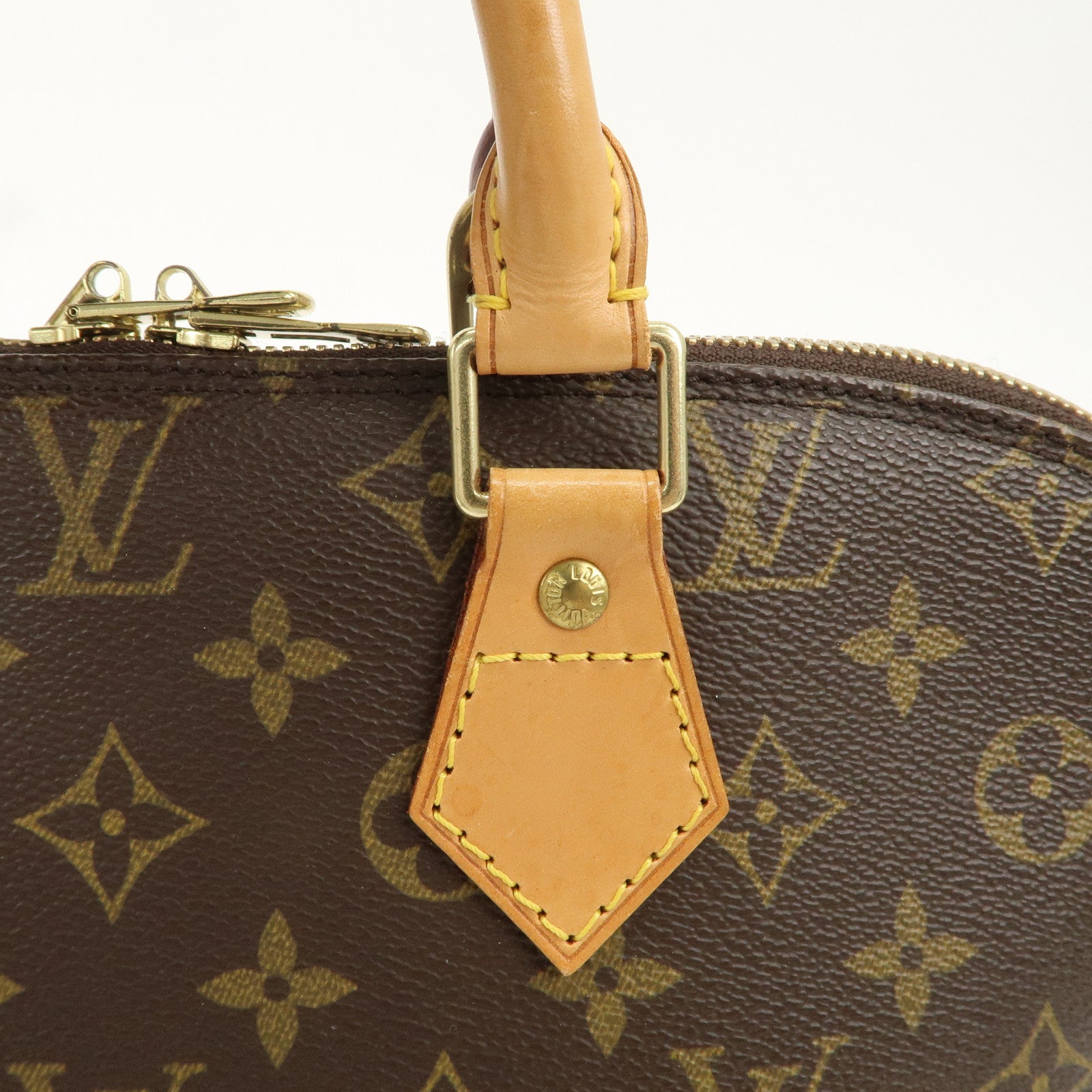 Louis Vuitton Monogram Alma Hand Bag Brown Brown M51130