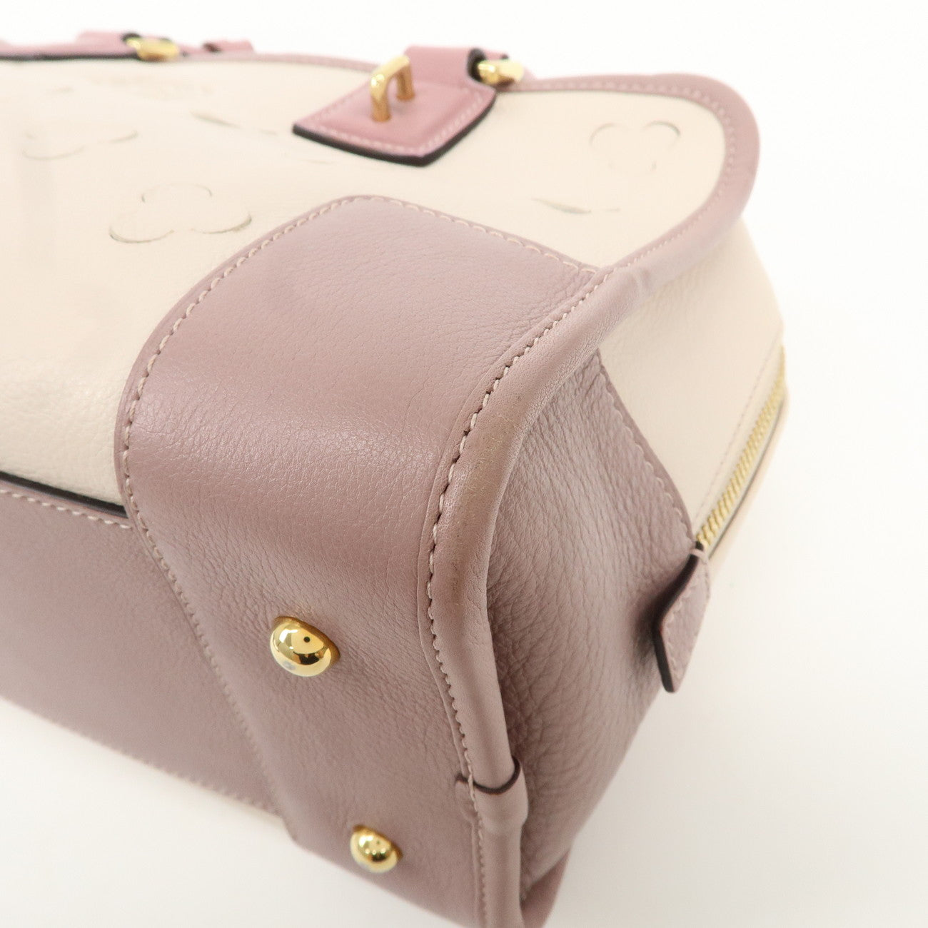 LOEWE Leather Bag Amazona 28 Cherry Blossom White Pink Beige