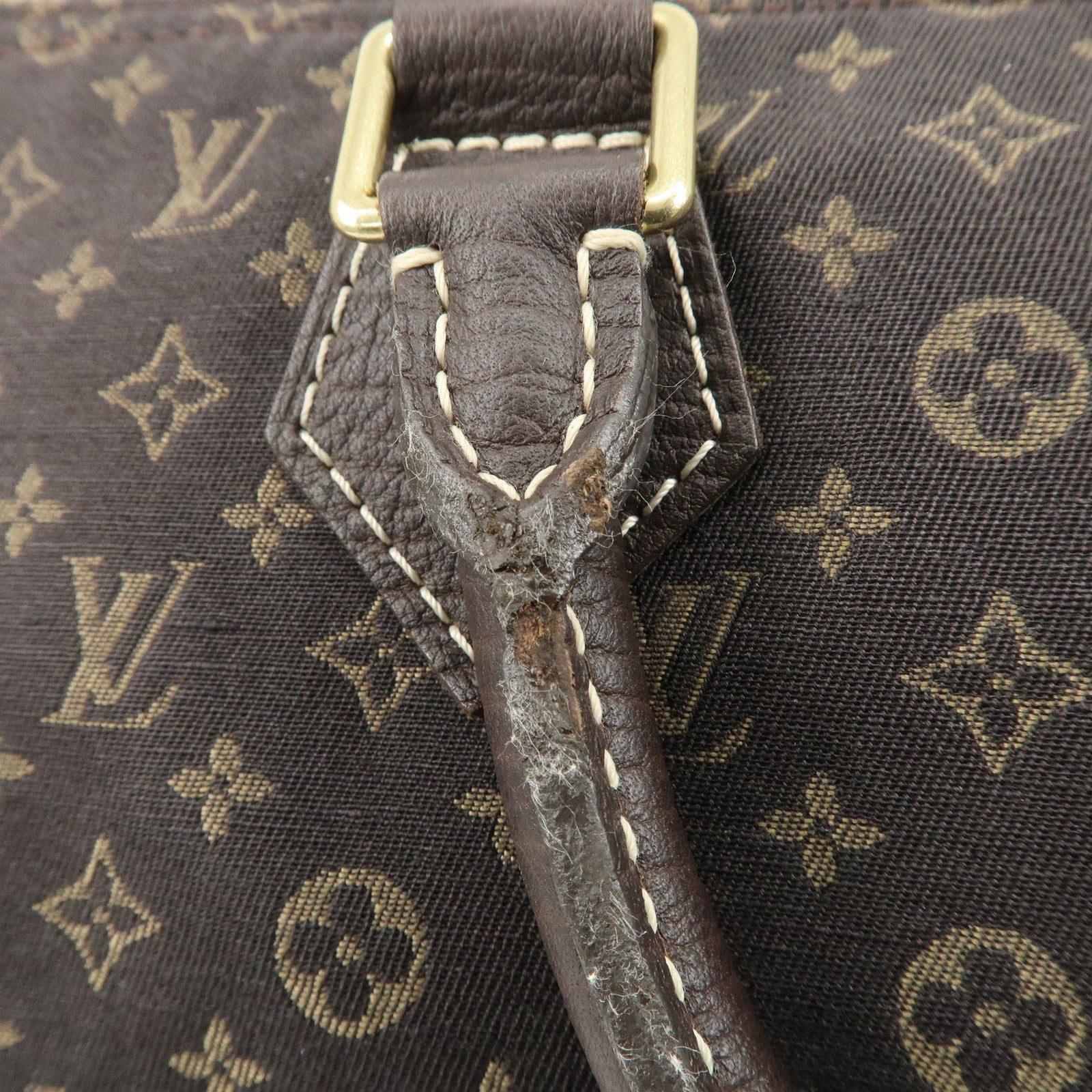 Louis Vuitton Monogram Mini Lin Speedy 30 Boston Bag Ebene M95224 Used