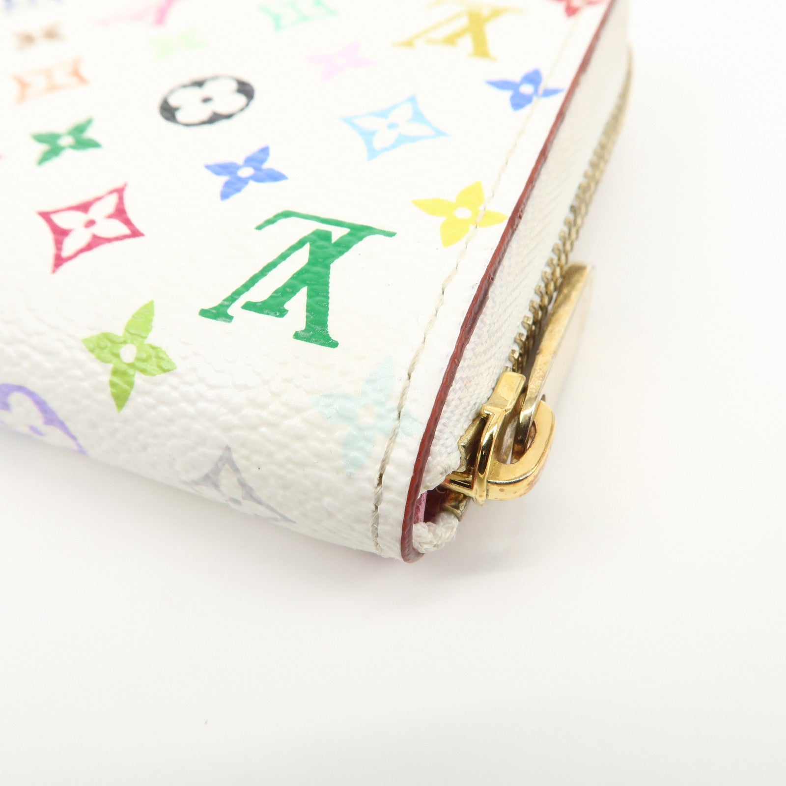 Louis Vuitton Monogram Multicolor Zippy Coin Purse Blanc M66548 Used